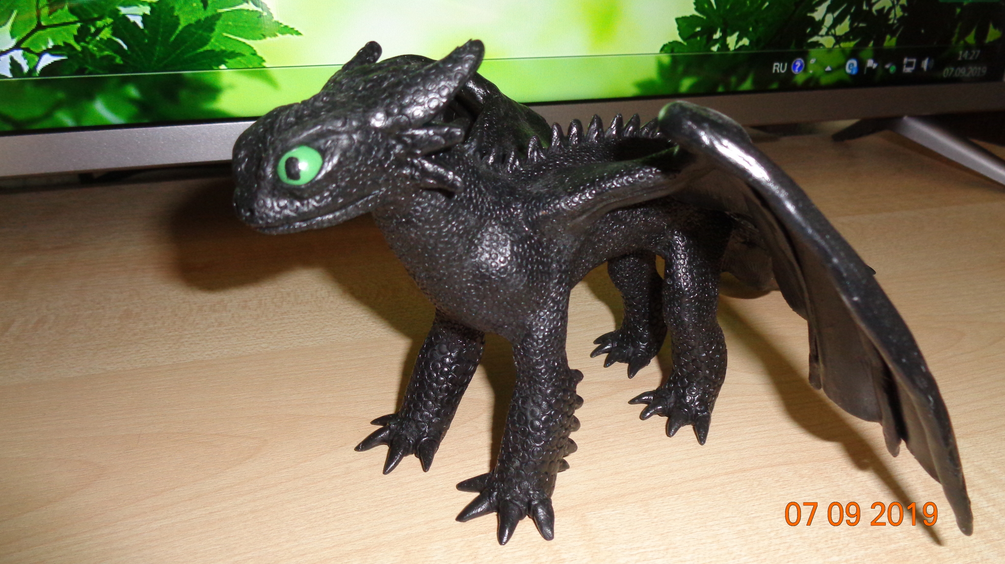 Toothless - My, Polymer clay, Toothless, Longpost, The Dragon, Cartoons, How to train your dragon