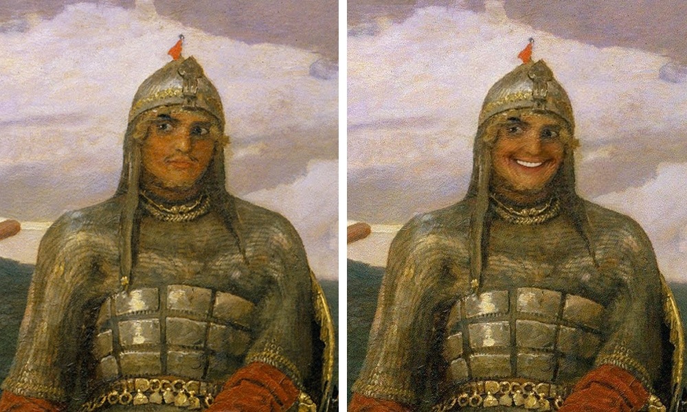 What would the paintings of Russian artists look like if their characters suddenly smiled? - Artist, Humor, Painting, Longpost