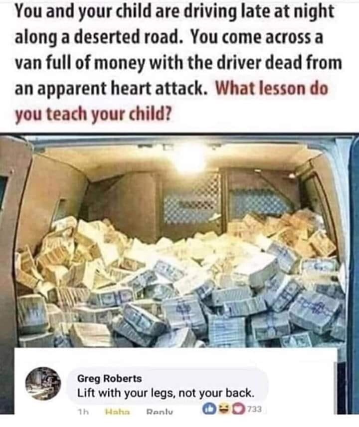 What life lesson can you teach your child in this situation? - Money, Lesson, Picture with text, Comments