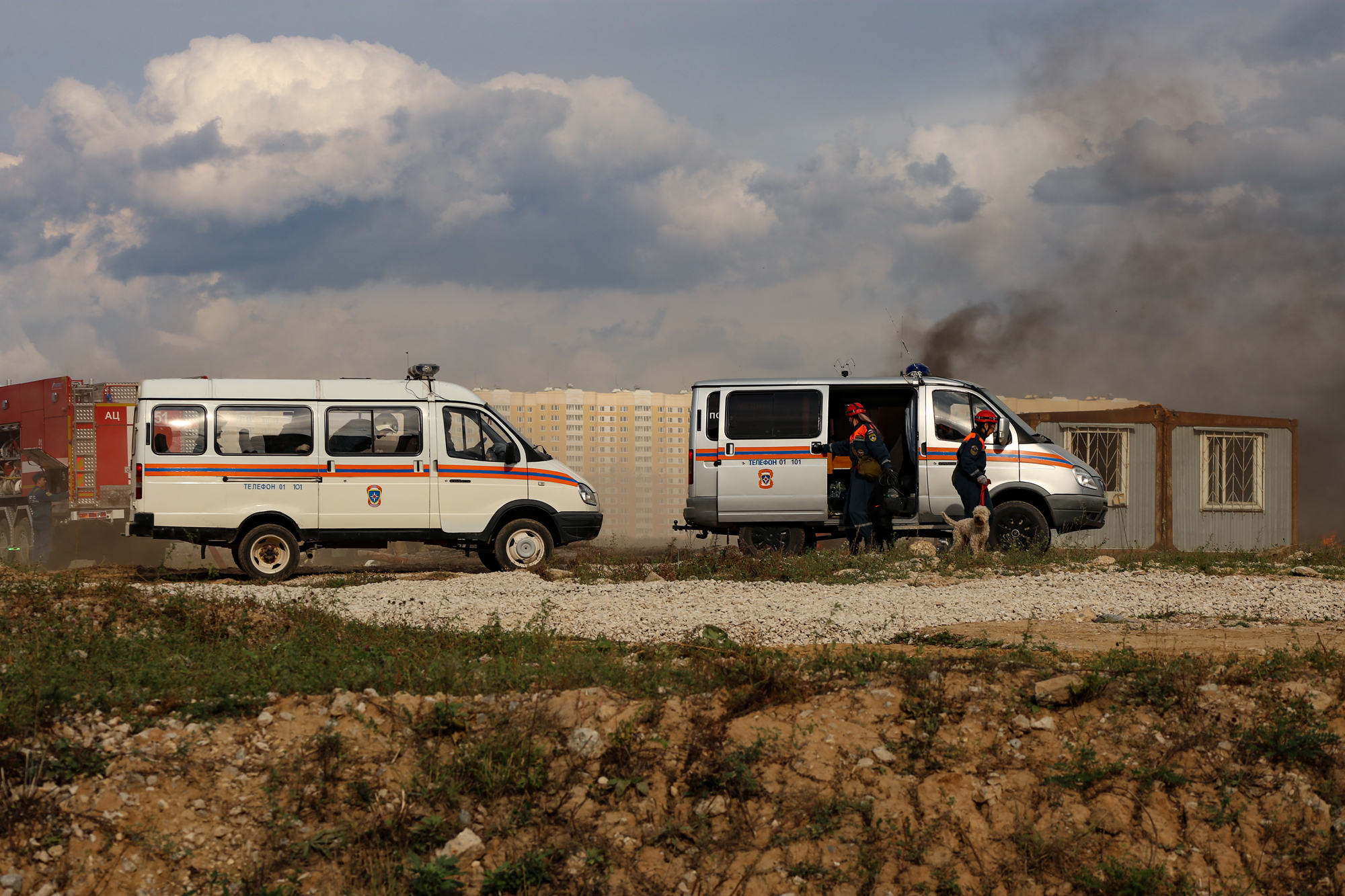 Preparation for civil defense exercises (photo report) - My, Teachings, Ministry of Emergency Situations, Aviation, IL-76, Firefighters, The photo, Reportage, Longpost