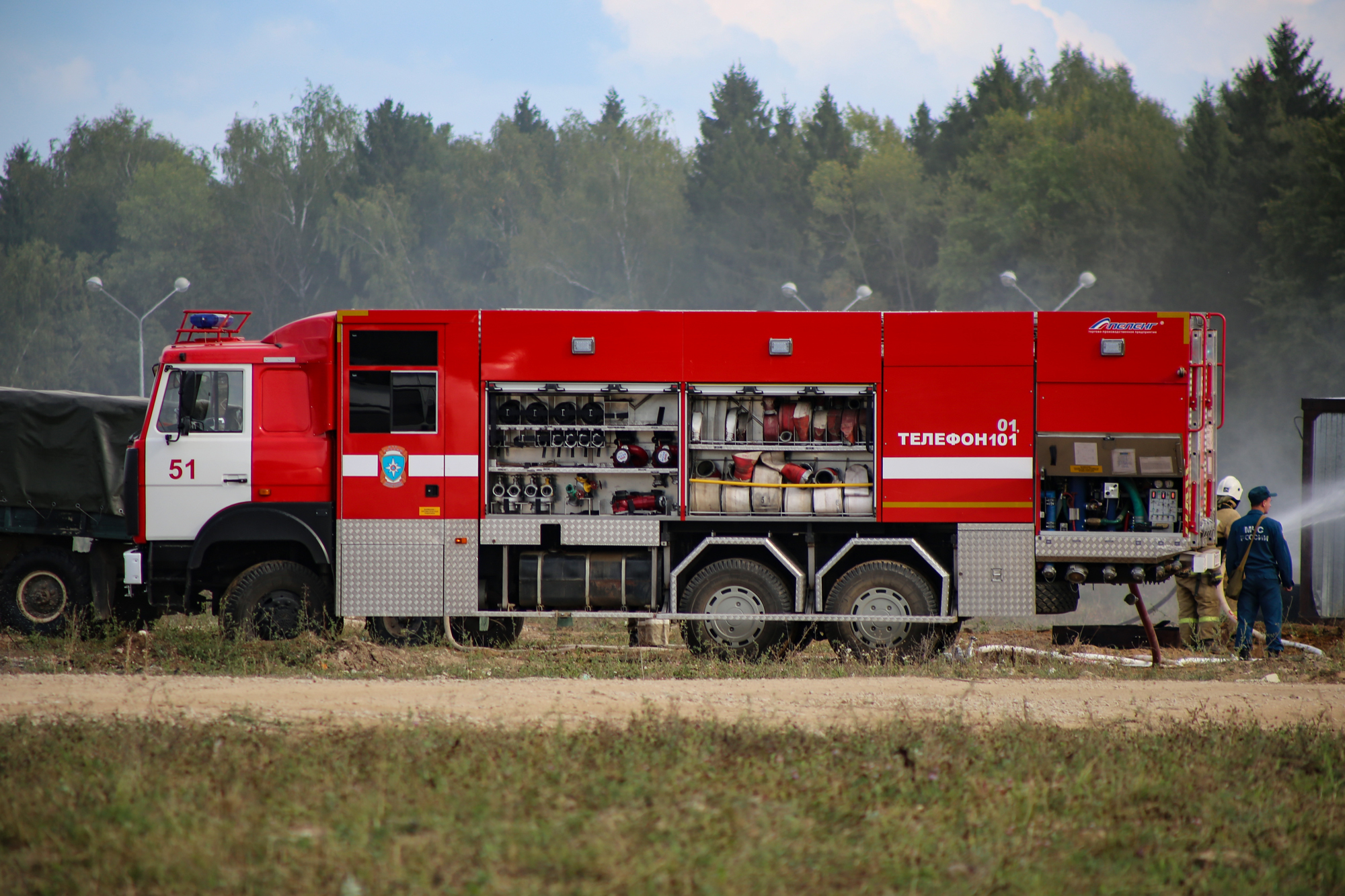 Preparation for civil defense exercises (photo report) - My, Teachings, Ministry of Emergency Situations, Aviation, IL-76, Firefighters, The photo, Reportage, Longpost