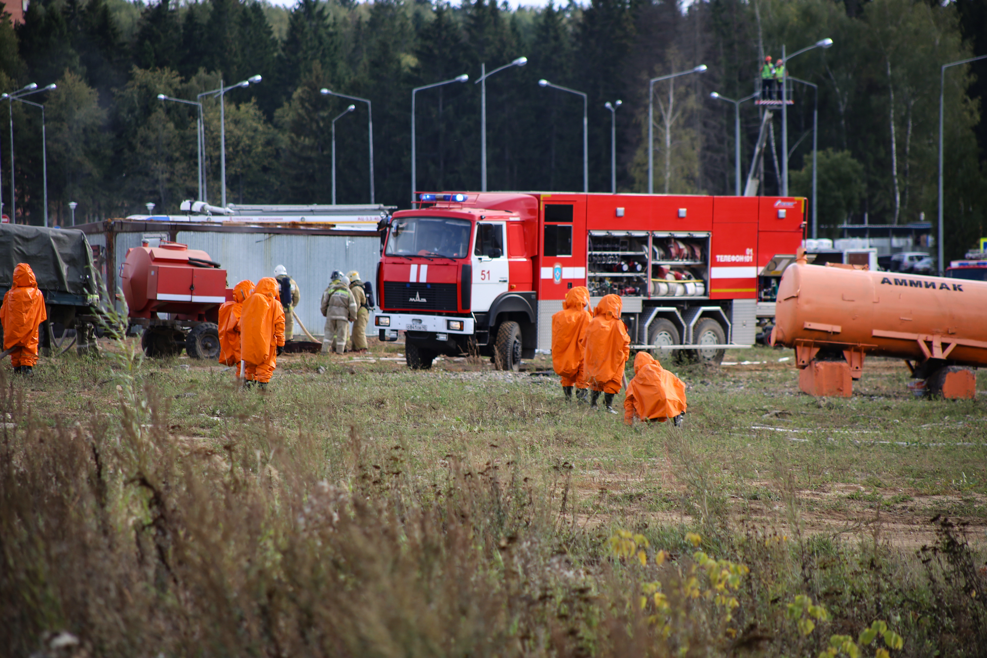 Preparation for civil defense exercises (photo report) - My, Teachings, Ministry of Emergency Situations, Aviation, IL-76, Firefighters, The photo, Reportage, Longpost