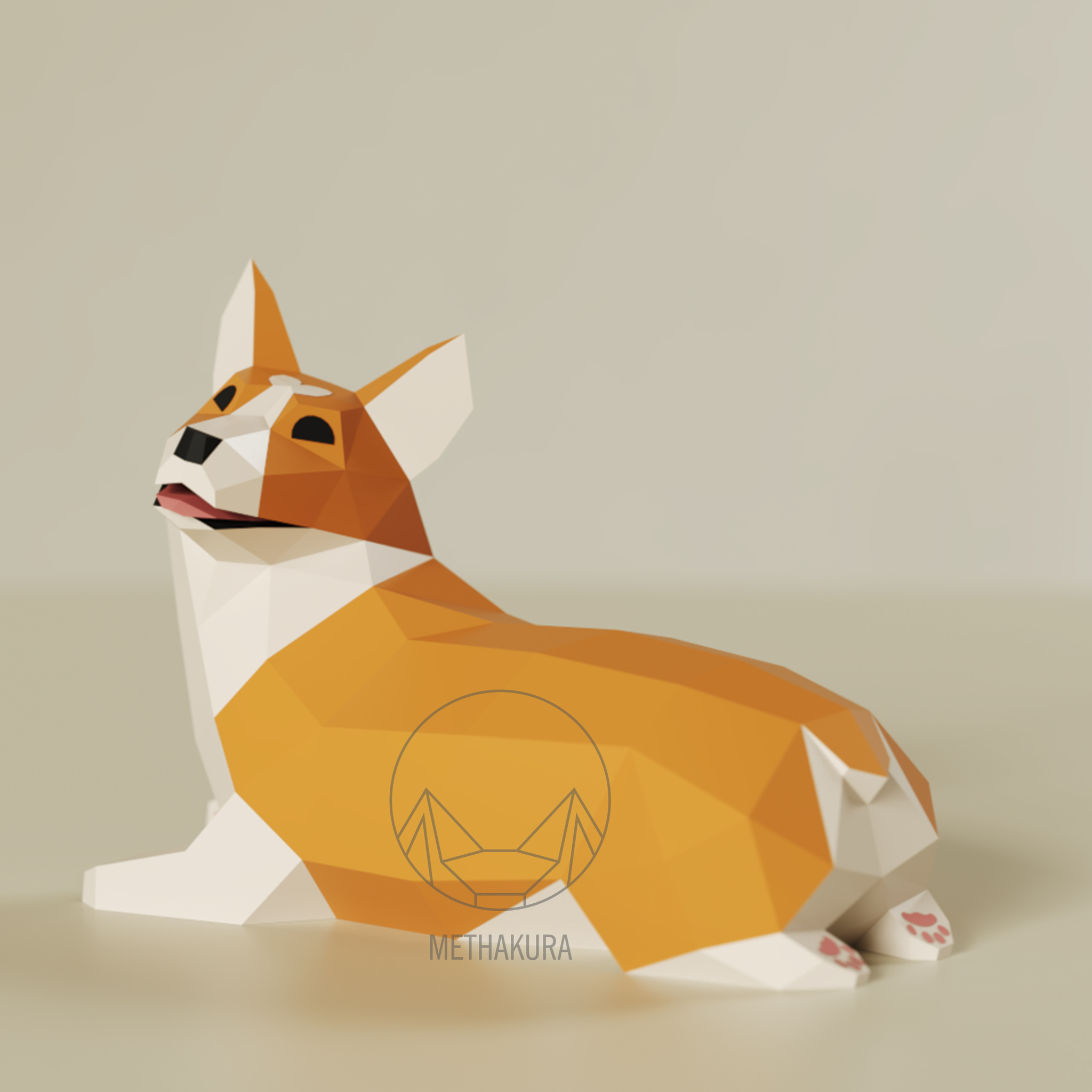 Methakura Corgi Reamers - My, Corgi, Papercraft, Methakura, Paper, Longpost