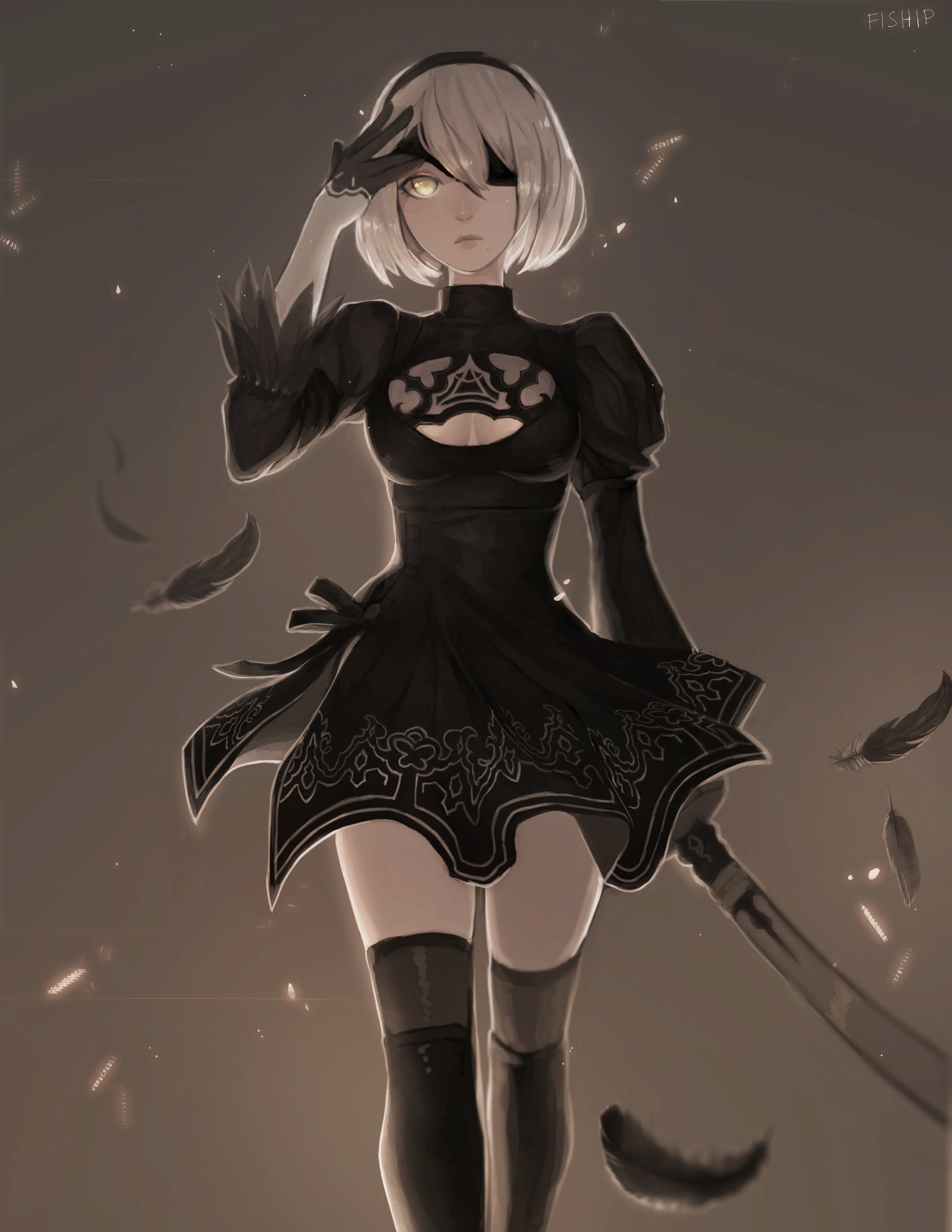 YoRHa 2B - NIER Automata, Yorha unit No 2 type B, Art, Games, Matilda Fiship