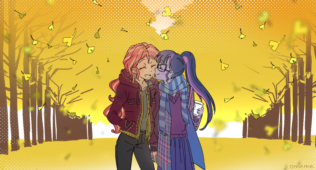 A selection of art with Sunset and Twaika - My little pony, Equestria girls, Sunset shimmer, Twilight sparkle, MLP Lesbian, Shipping, Longpost, 5mmumm5