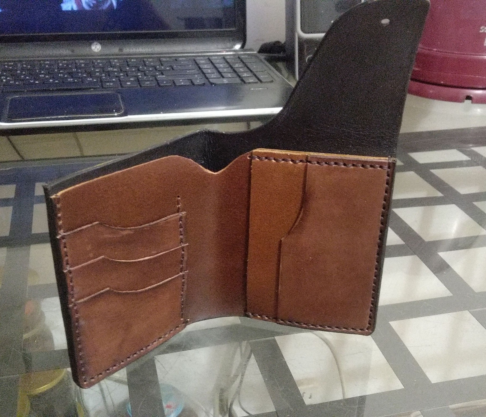 biker wallet - My, Leather, Leather products, Leather craft, Moto, Wallet, Longpost