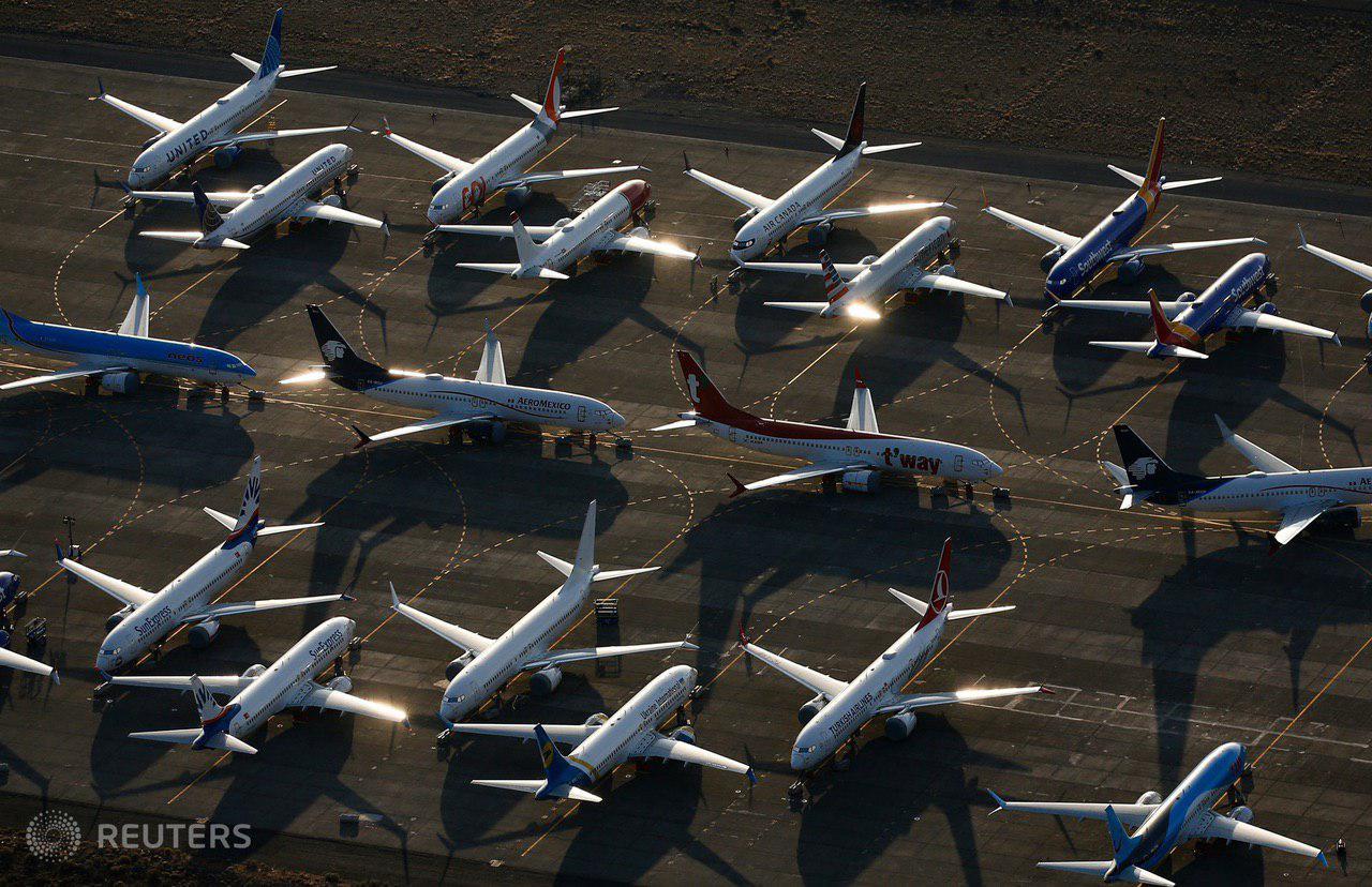 Красиво стоят - Авиация, Боинг, Boeing-737, Стоянка, Фотография, Reuters, Длиннопост, Boeing, Boeing 737