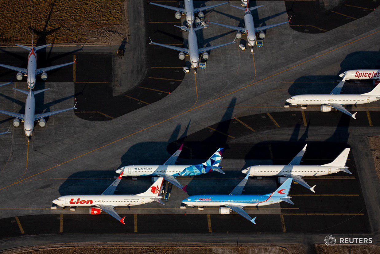 Красиво стоят - Авиация, Боинг, Boeing-737, Стоянка, Фотография, Reuters, Длиннопост, Boeing, Boeing 737