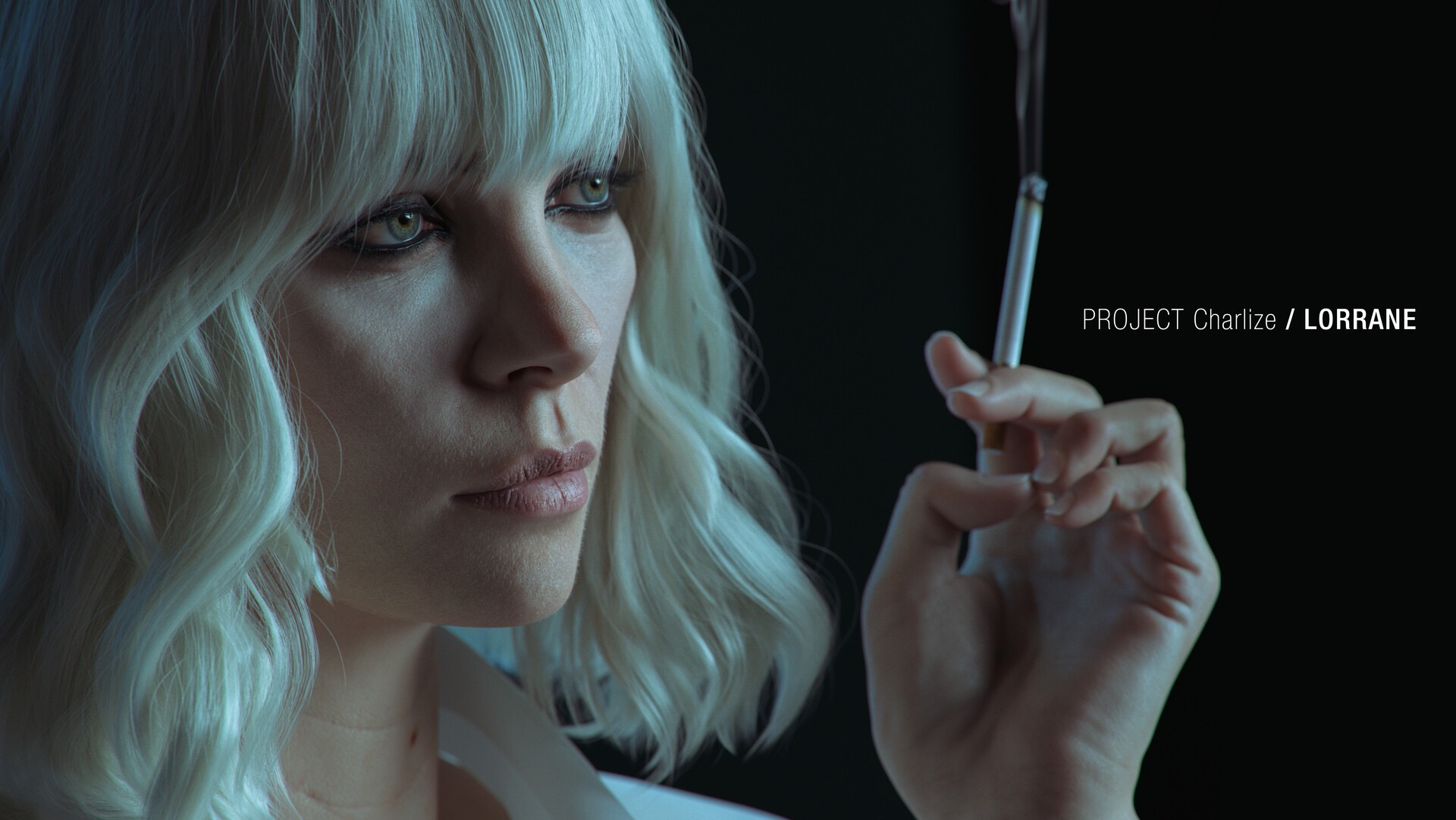 Atomic blonde. Charlize Theron. 3ds Max. - Art, 3DS max, Photoshop, 3D modeling, , Artstation, Longpost