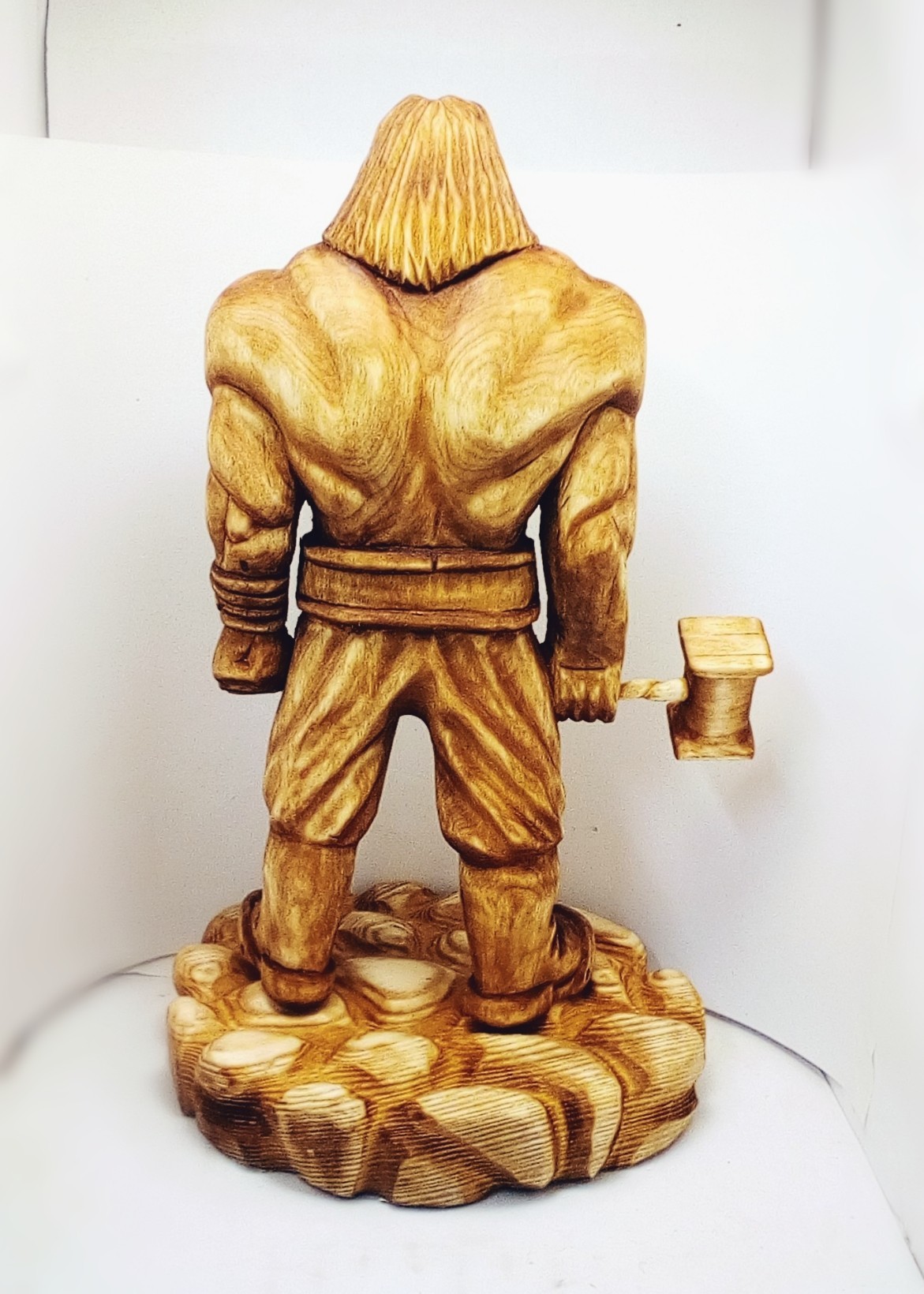 SVAROG. Linden material, cedar stand. Height 23cm. - My, Wood carving, Slavic mythology, Svarog, Longpost