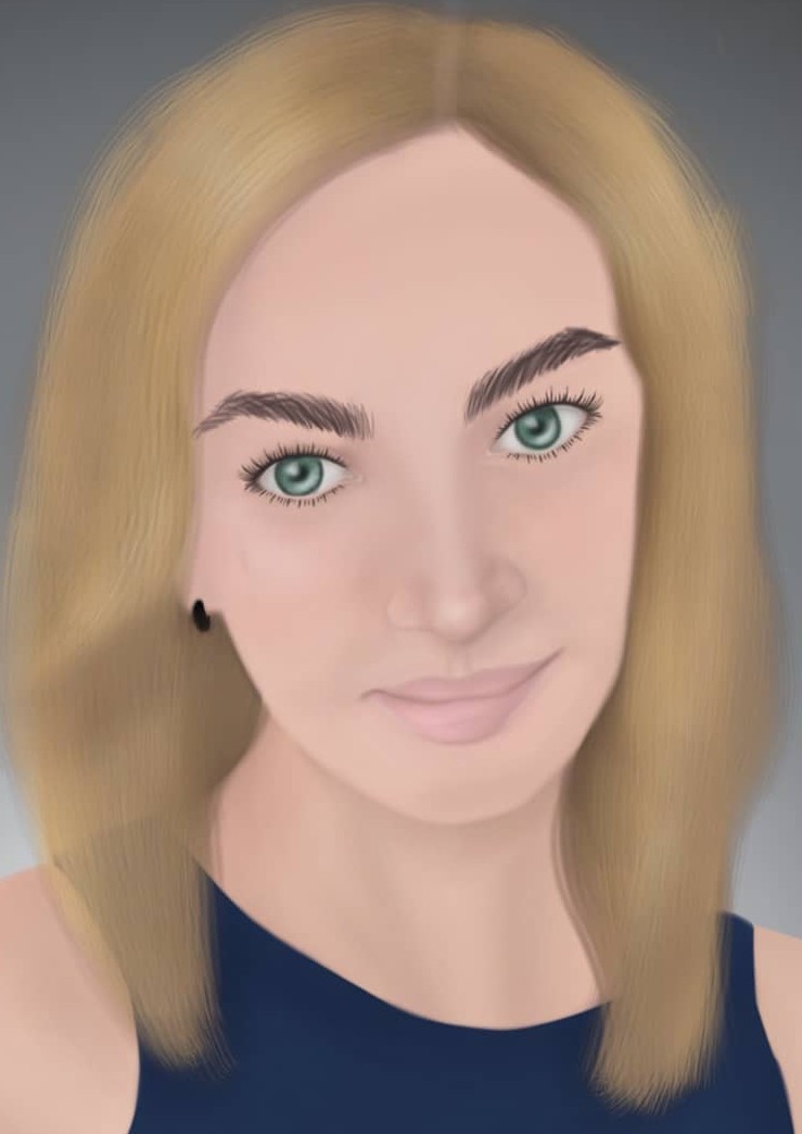 Portrait - My, Sketch, Art, Portrait, , Graphics tablet, Longpost