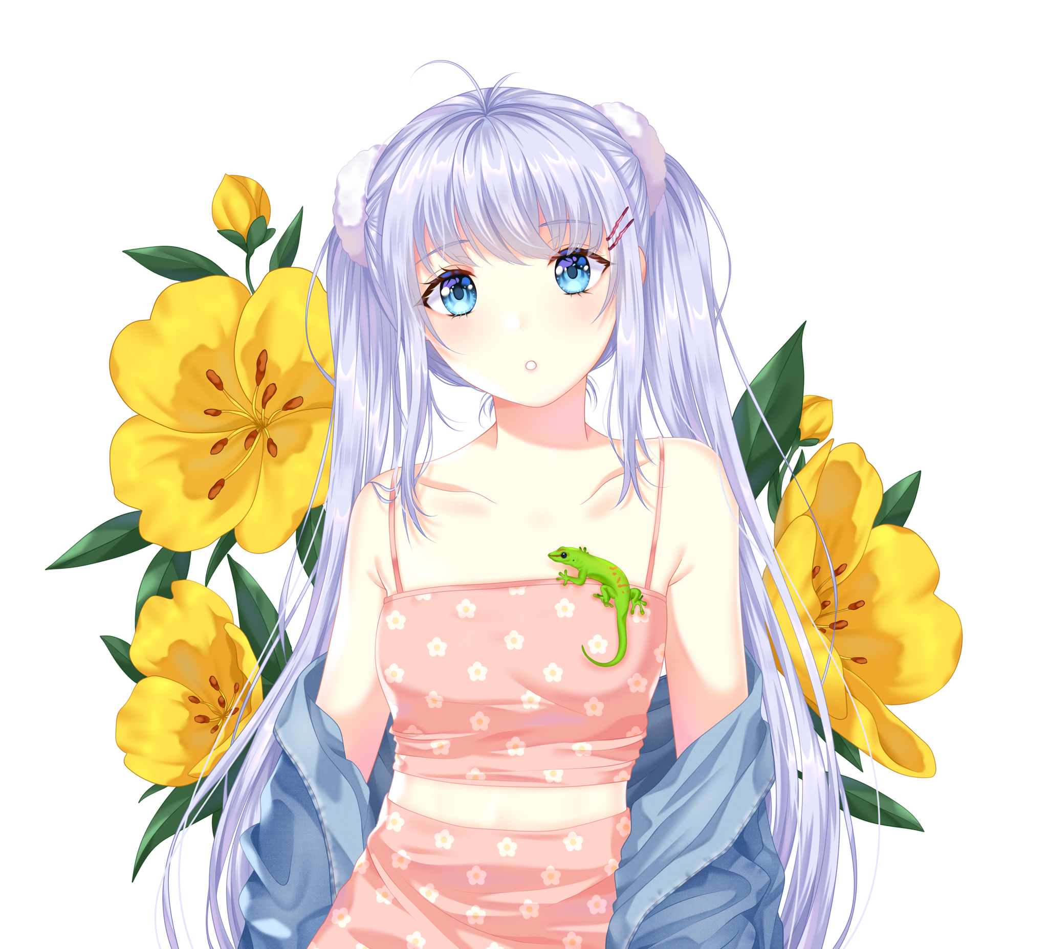 Flower - Anime, Anime art, Anime original, , Girls, Milota