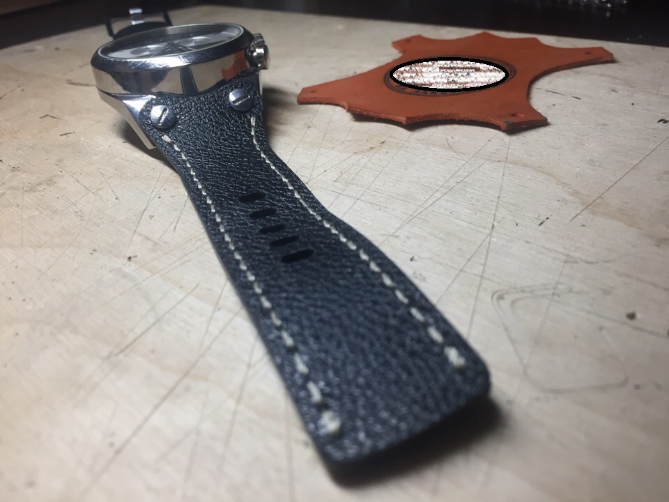 Watch strap for Calvin Klein. - My, Needlework with process, Leather products, Longpost, Strap, 