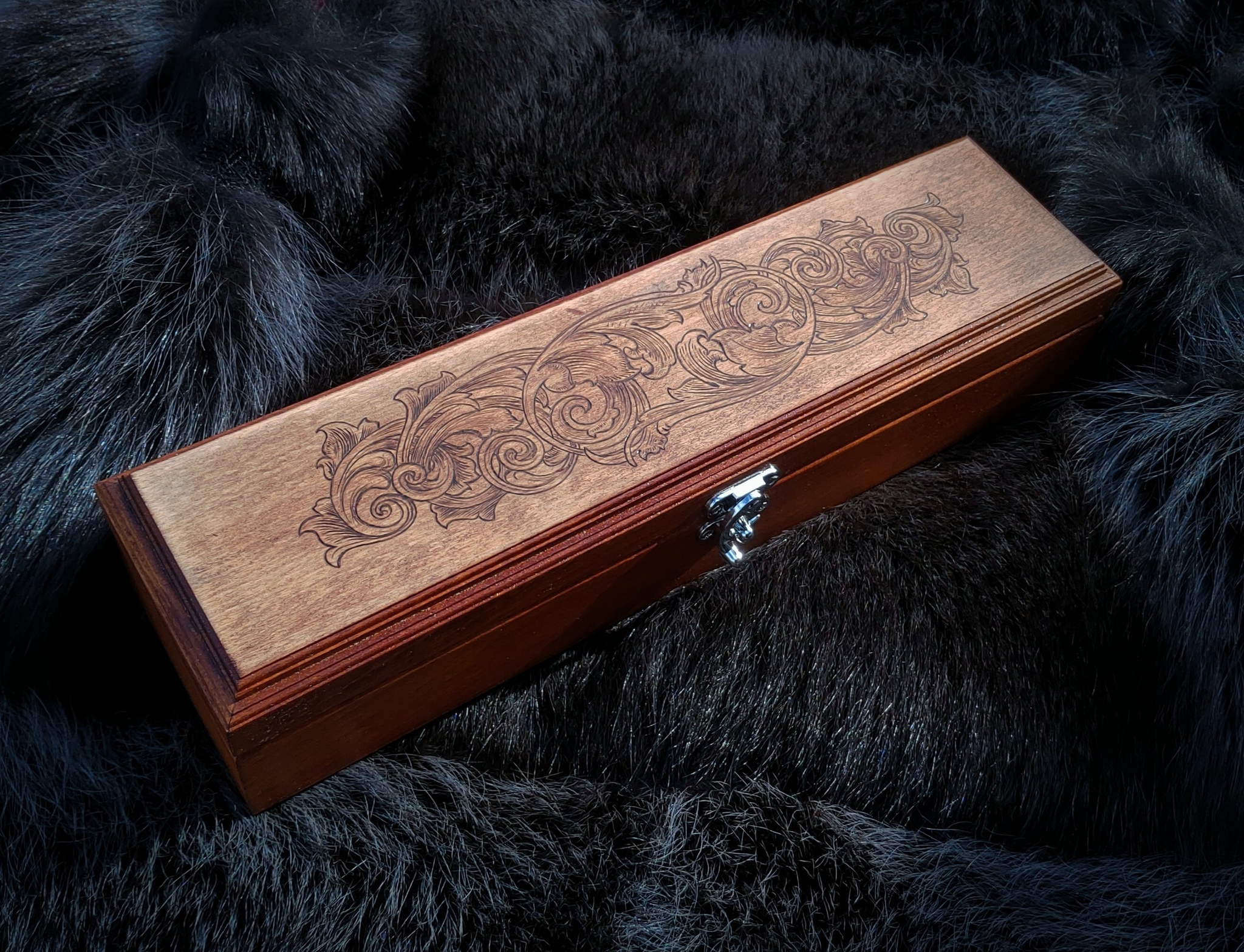 box with patterns - My, Burning out, Wooden box, Patterns, Ornament, Pyrography, With your own hands, Casket