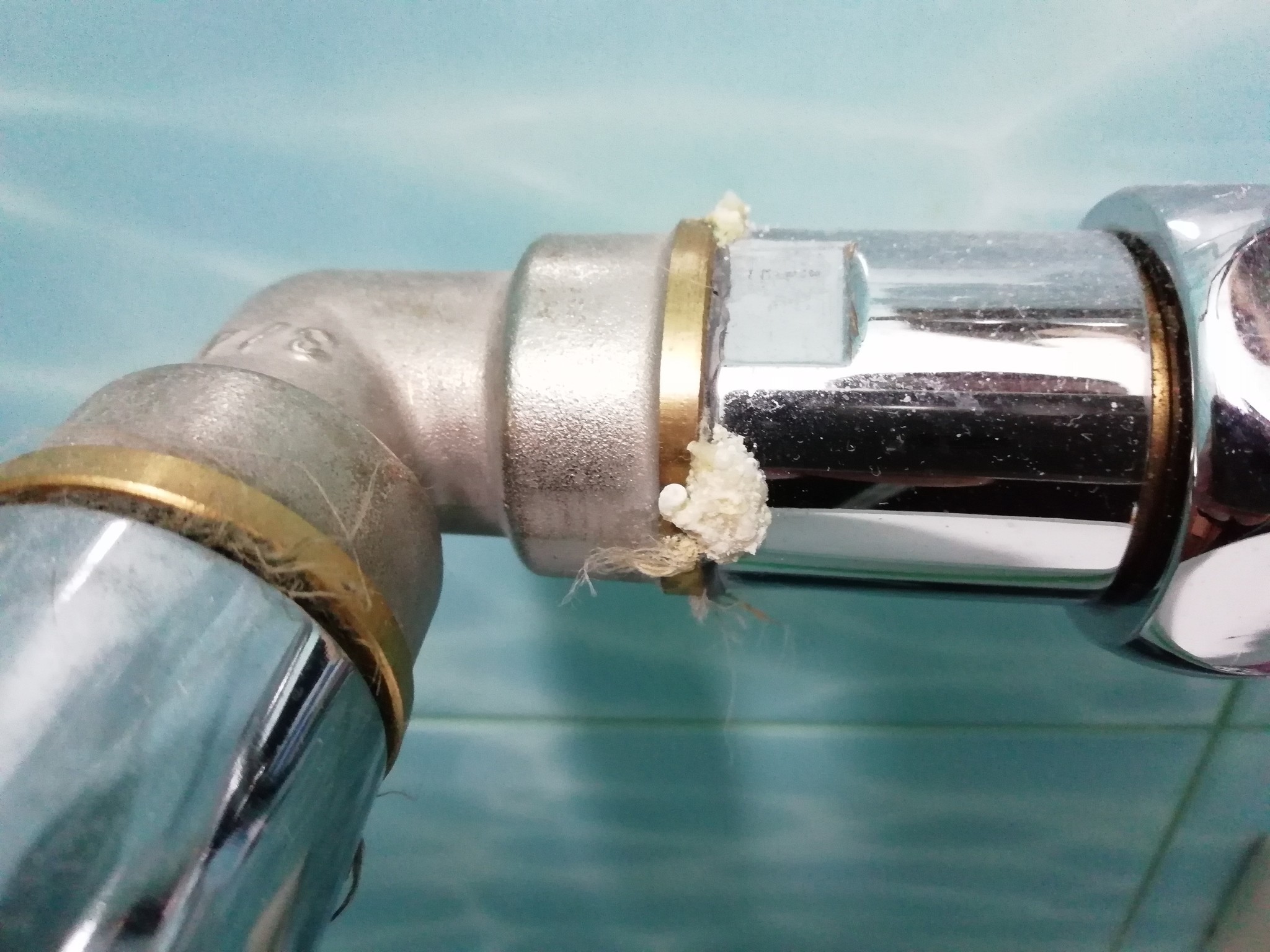 Something on the towel warmer pipe (WARNING: nasty photo) - Plumbing repair, Plumbing