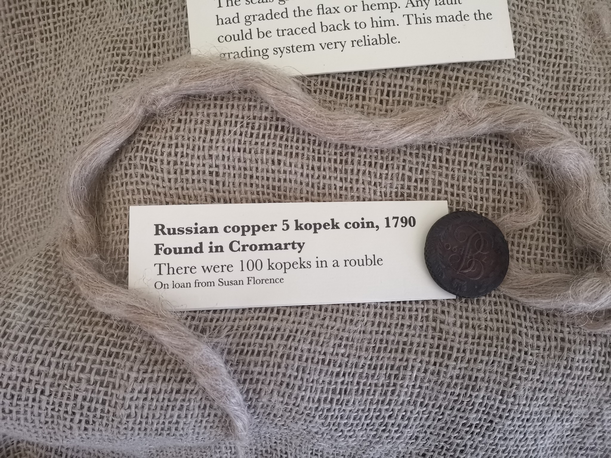 Unexpected finds at the Scottish Museum - My, Scotland, Great Britain, Museum, Hemp, Saint Petersburg, Riga, Narva, Longpost