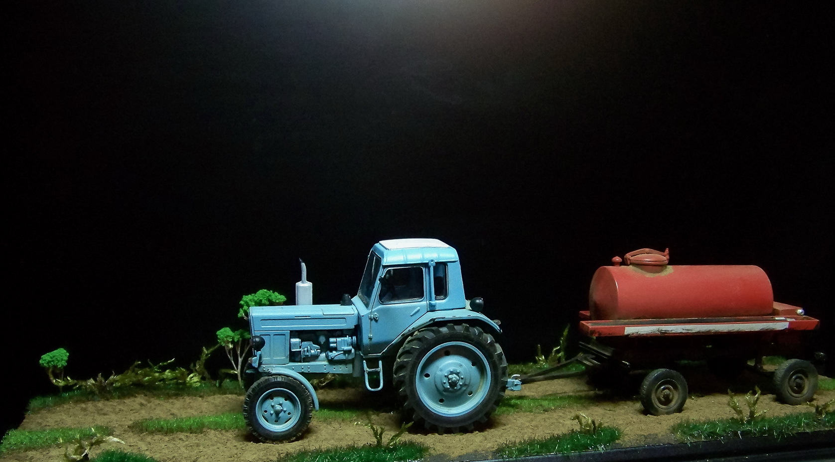 MTZ-80 - My, MTZ, 1:43, Tractor, Diorama, MTZ 80, Longpost