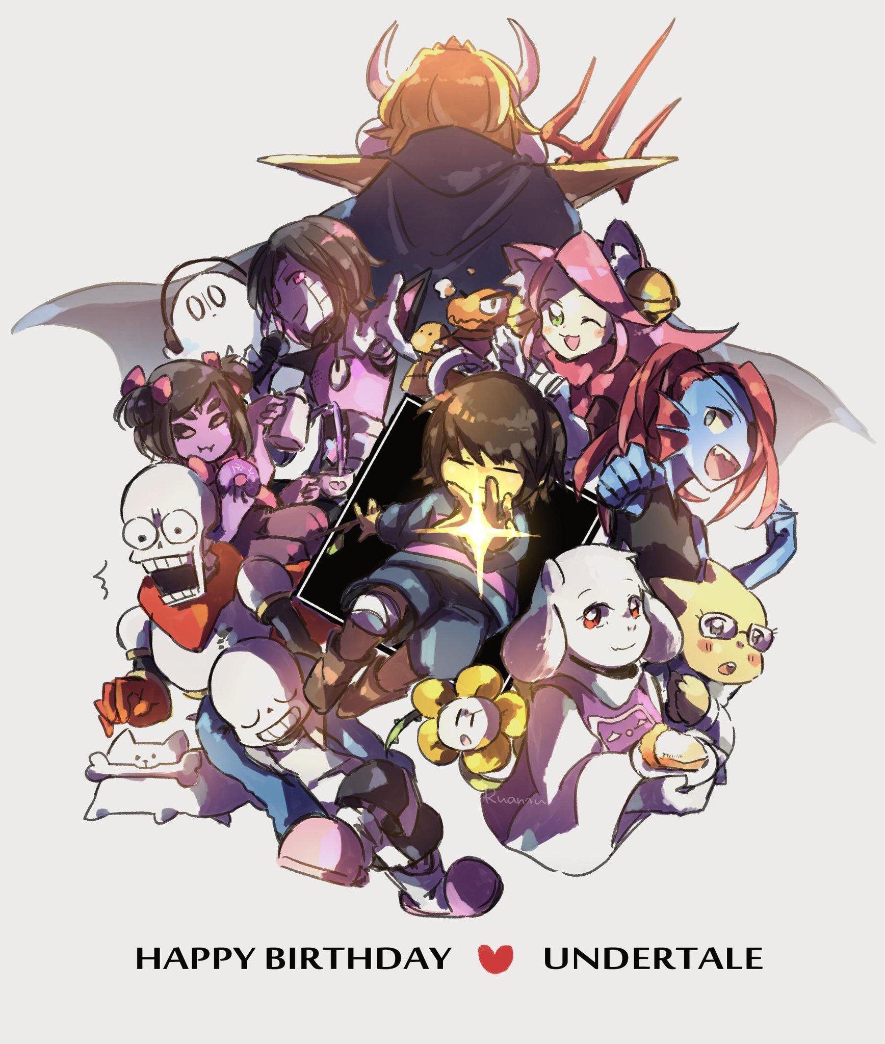 The second collection of art in honor of the fourth anniversary of Undertale - Undertale, Alltogether, Games, Longpost, Art