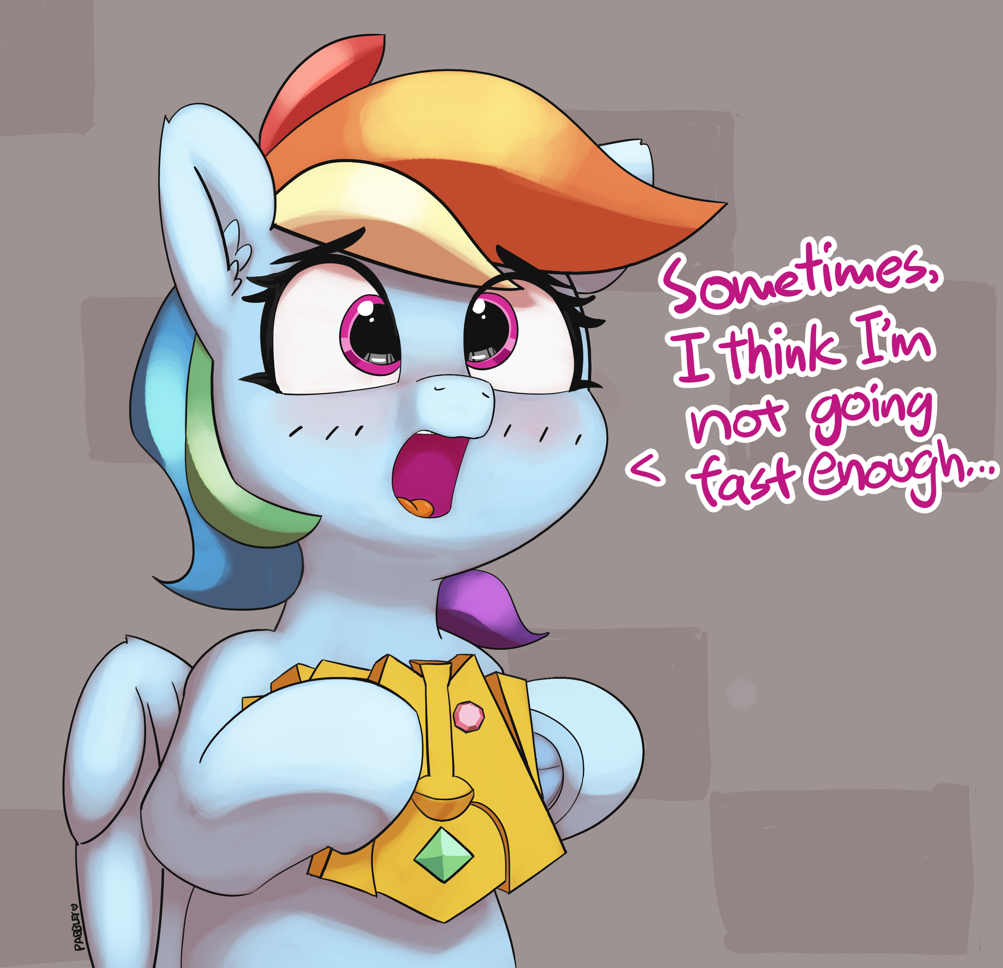 Not fast enough - My little pony, Rainbow dash, Pabbley