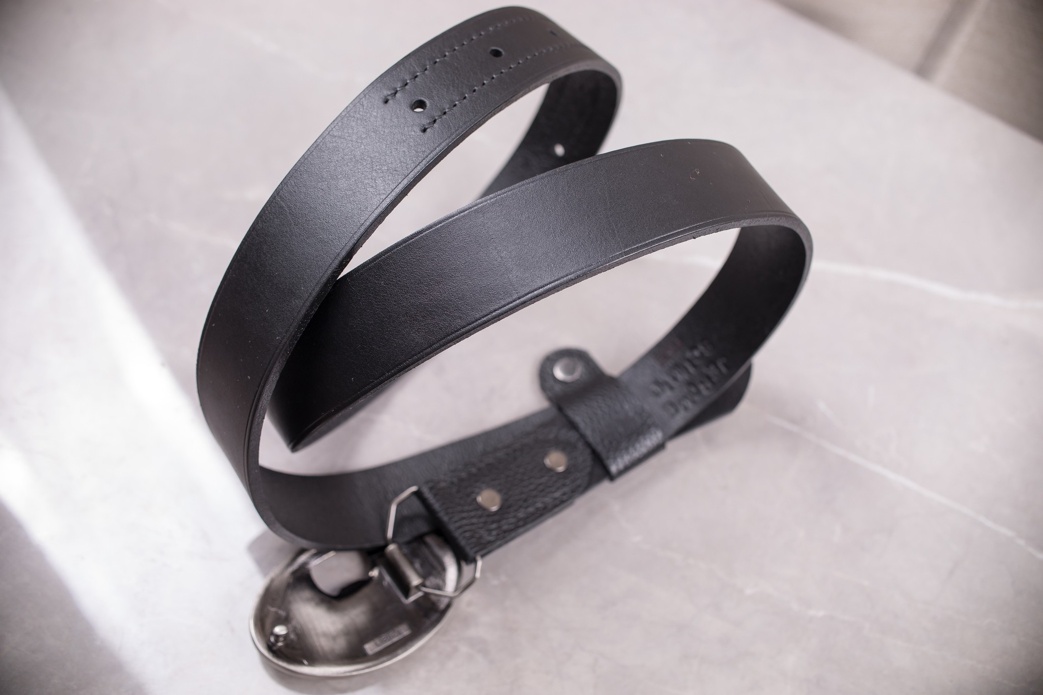 Belt with Drunk buckle. - My, Belt, Leather, Longpost