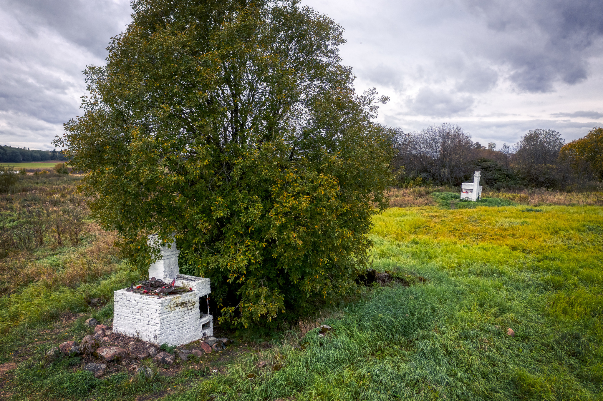 Fresh photos of stoves in the field (Russian Khatyn). - My, Bake, Monument, Video, Longpost, Leningrad region, 