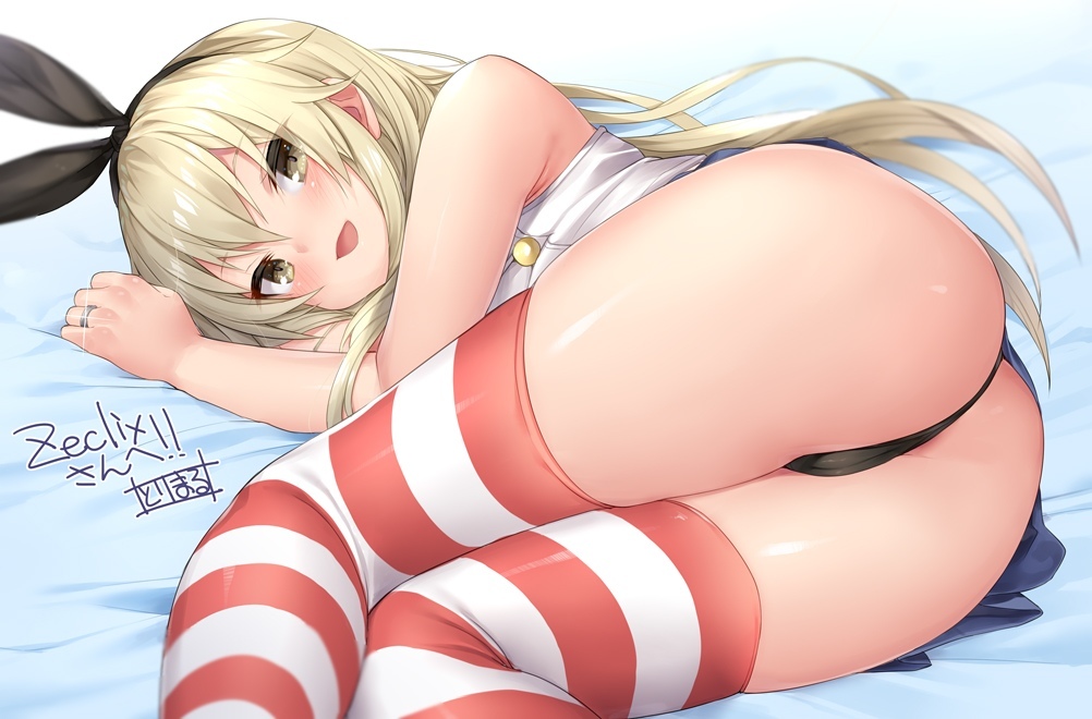 Shimakaze - NSFW, Kantai Collection, Shimakaze, Anime Art, Аниме, Арт, Попа