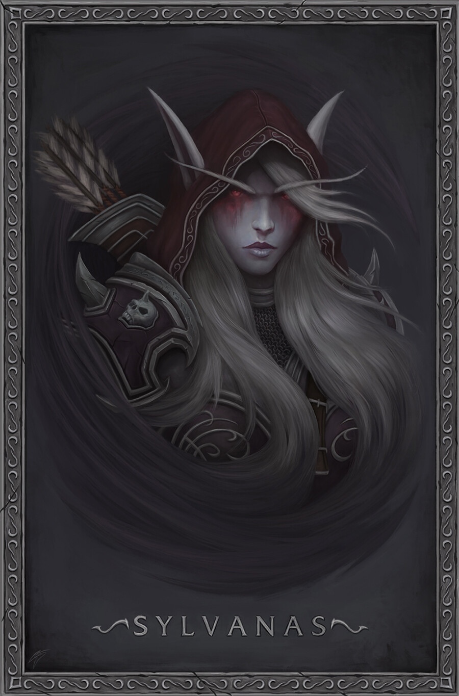 Sylvanas Windrunner.Автор: Ceejay Cabanban. - WOW, Warcraft, Blizzard, Game Art, Арт, Творчество