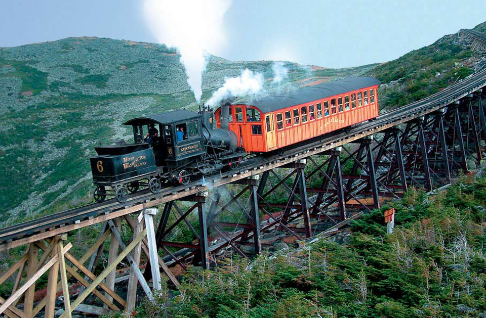 The first cog mountain railway. - Railway, Gear rail, USA, Longpost, Video