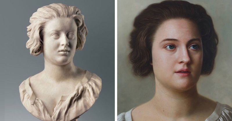 Korean Artist Paints Realistic Portraits of Characters in Paintings, Sculptures, and Famous People - Art, Creation, Artist, From the network, Longpost