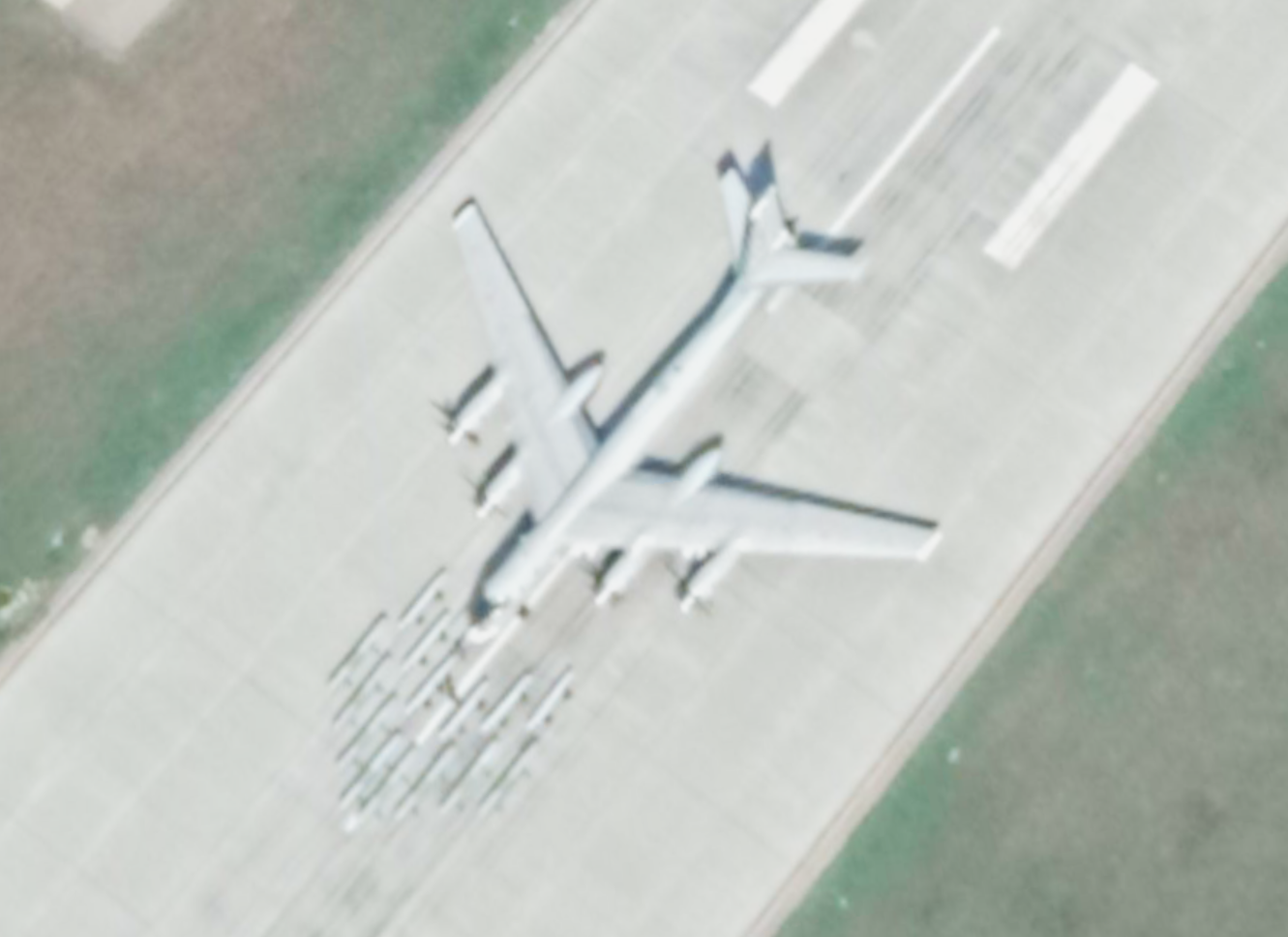 Tetrischallenge performed by Tu-95MS - Tetrischallenge, Challenge, TU-95MS, X-101, Pictures from space, Google earth, Tu-95