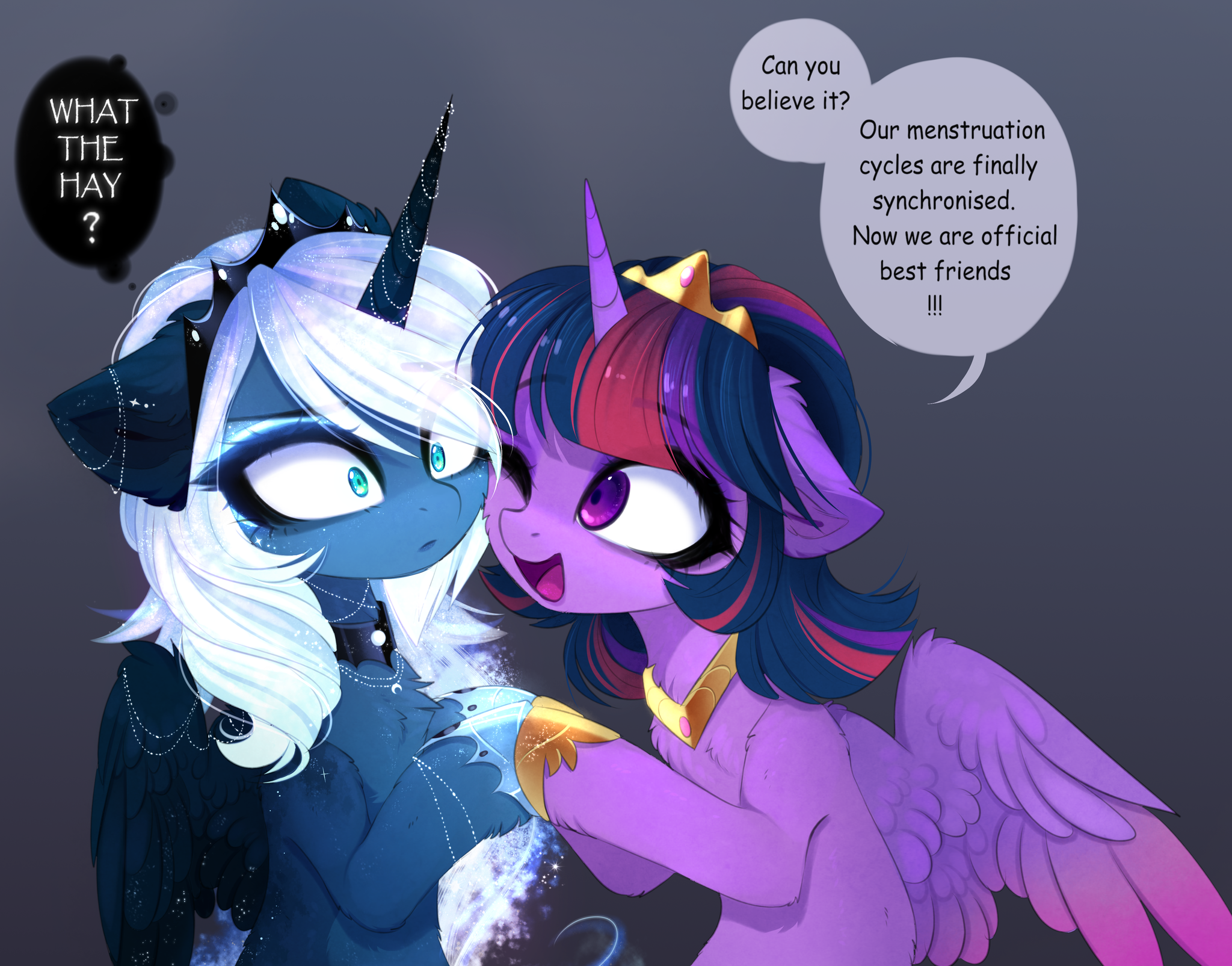 Now it's official, we're best friends! - My little pony, Princess luna, Twilight sparkle, Magnaluna