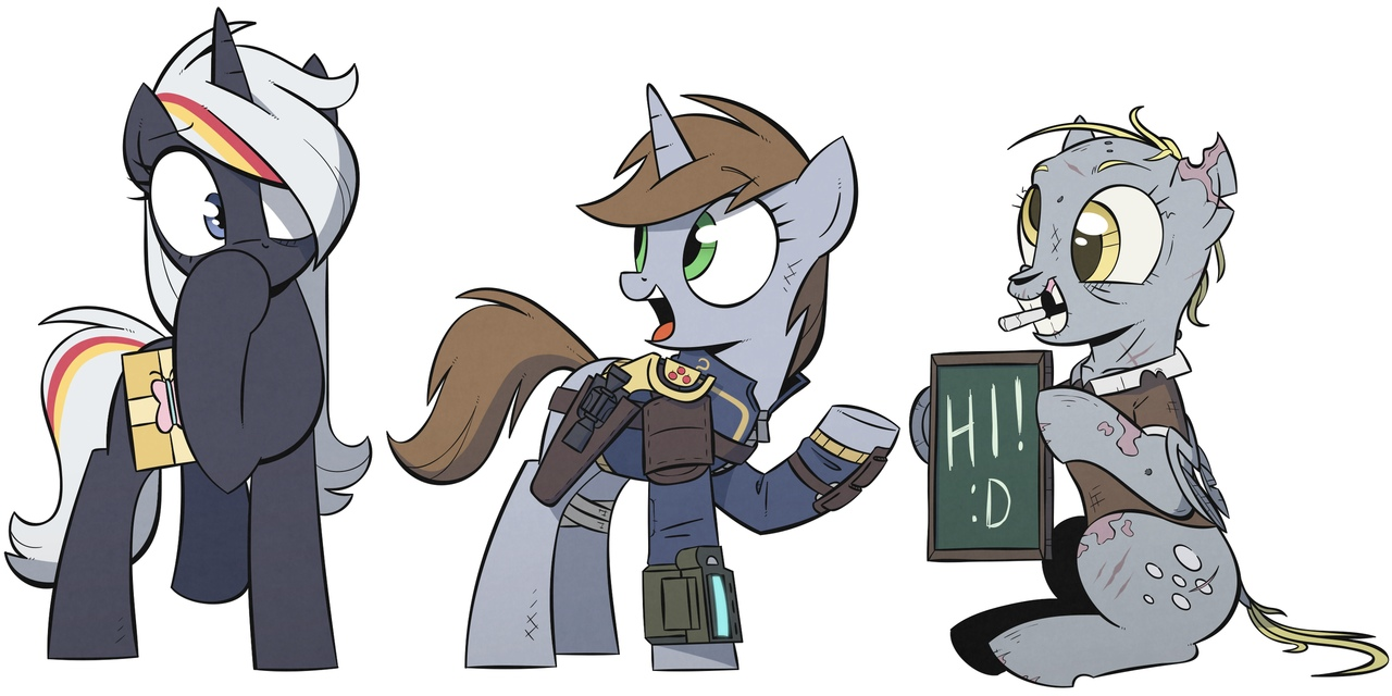 Привет! :D - My Little Pony, Littlepip, Velvet Remedy, Derpy Hooves, Fallout: Equestria, Original Character, Wandrevieira1994