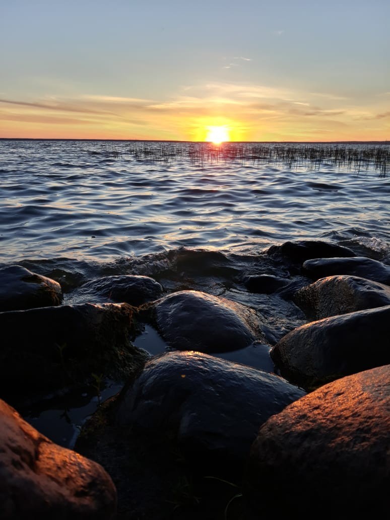 Lake Pleshcheyevo - My, Pleshcheevo Lake, Nature, Sunset, Lake, Sky, The photo, No filters, Longpost