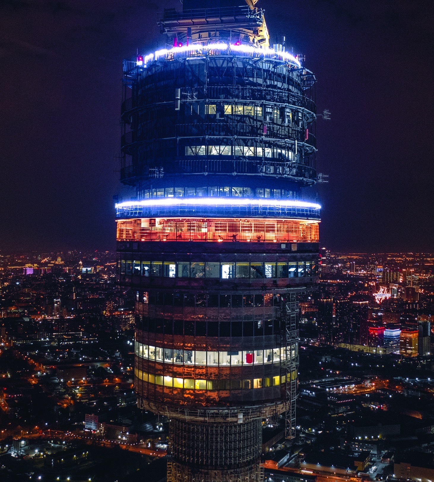 Останкинская башня ночью