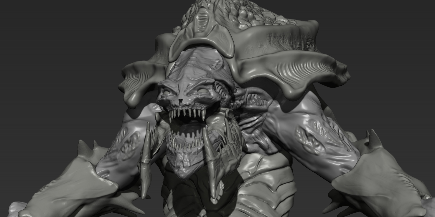 Гидралиск из StarCraft - Моё, 3D моделирование, Zbrush, Starcraft, Hydralisk, Sculpt, Арт, Скульптинг, Длиннопост