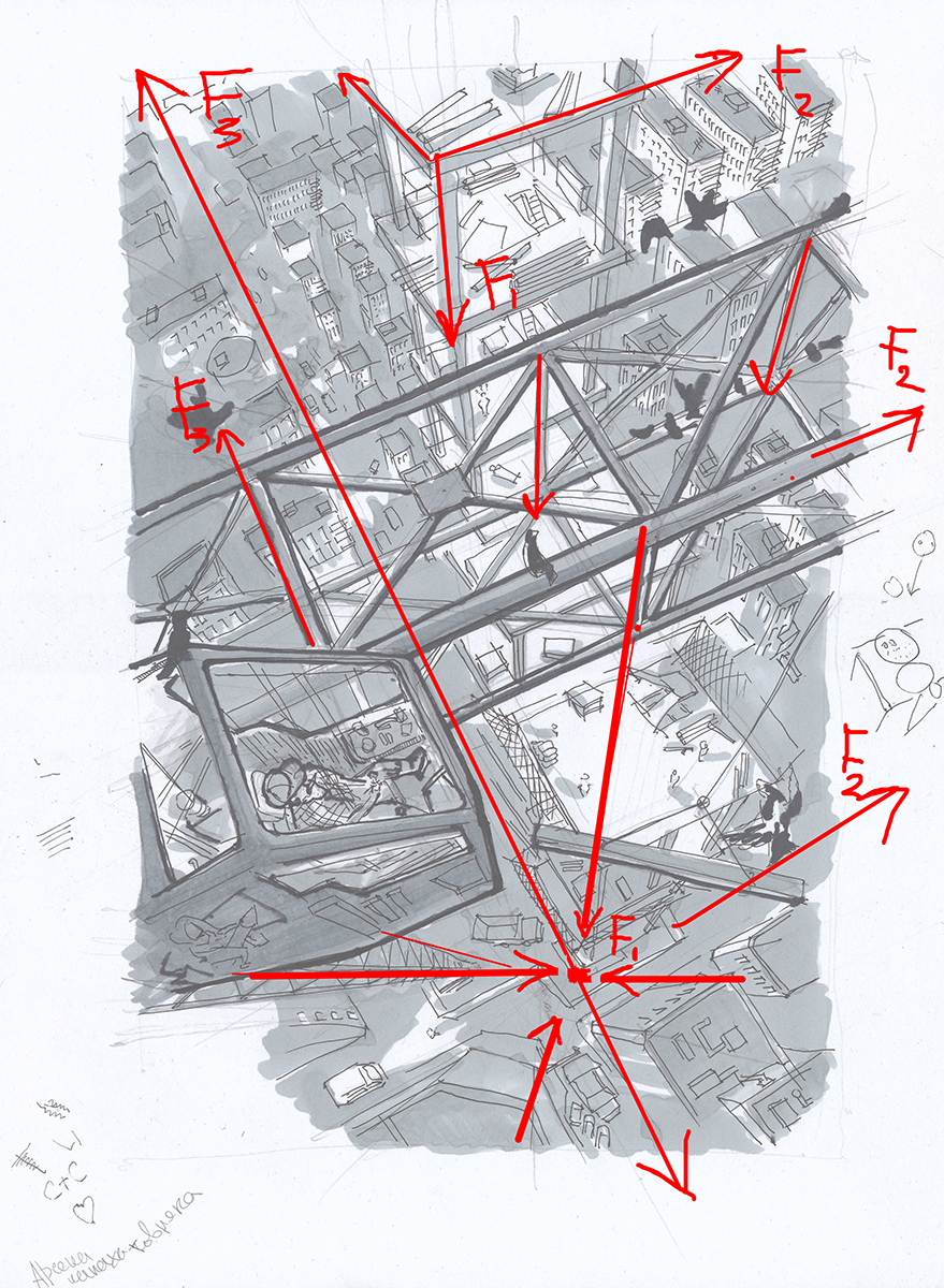 How to learn to draw? Drawing Inktober 2019 day 5 BUILD together! #inktober - My, Curved Line, Painting, Inktober, 2019, Video, Longpost