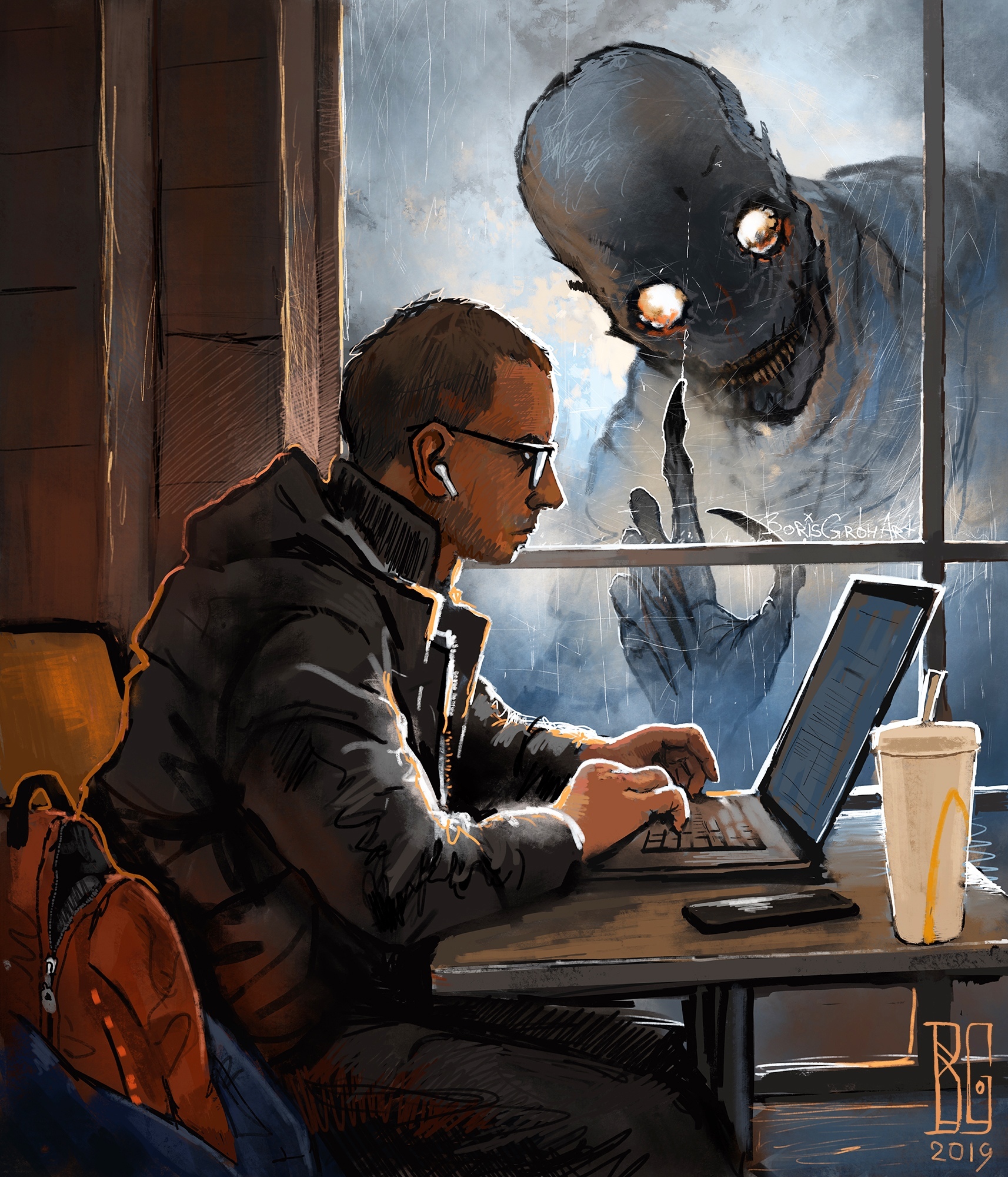 When immersed in work - Boris Grokh, Art, Kripota