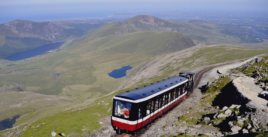 Snowdon Mountain Railway. - Railway, Gear rail, Mountain road, England, Longpost, Video