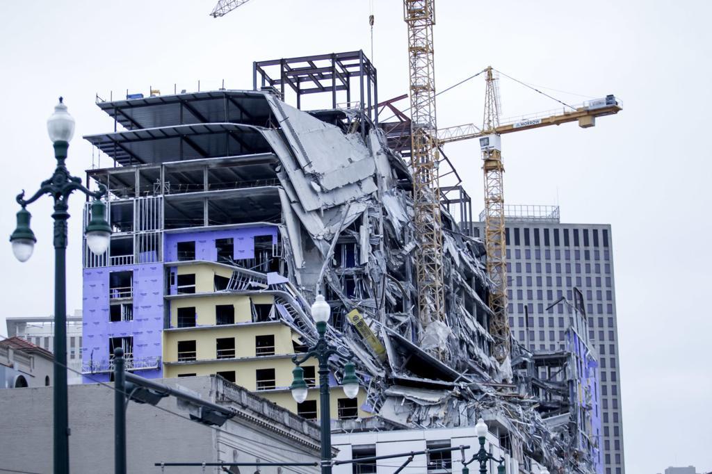 Hard Rock Hotel collapsed during construction - USA, New Orleans, Hotel, Building, Collapse, Vertical video, Video, Longpost