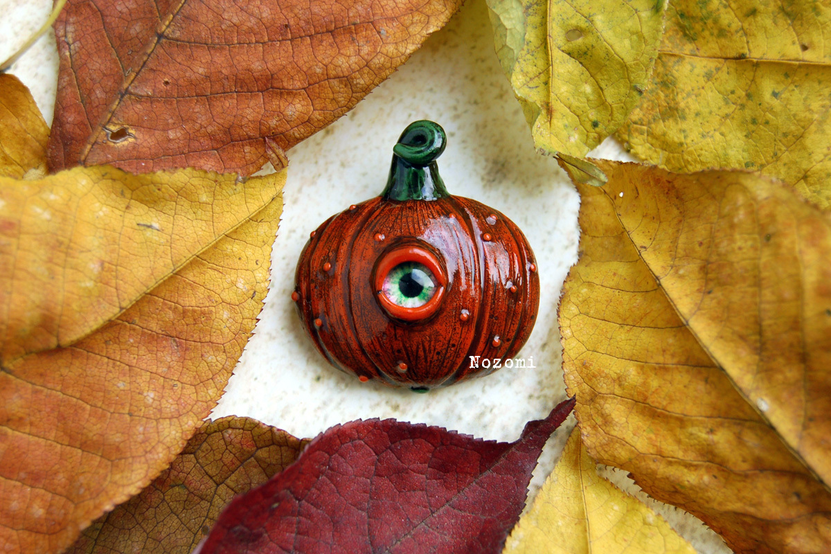 One-eyed brooches - My, Polymer clay, Handmade, Brooch, Needlework without process, Pumpkin, Fly agaric, Decoration, Longpost