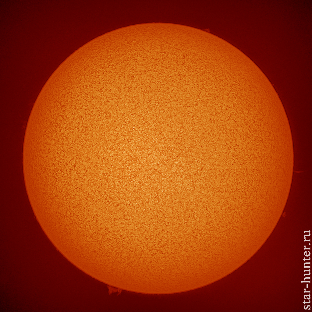 Sun in the line of hydrogen. - My, The sun, Astrophoto, Astronomy, Space, Starhunter, , Anapadvor