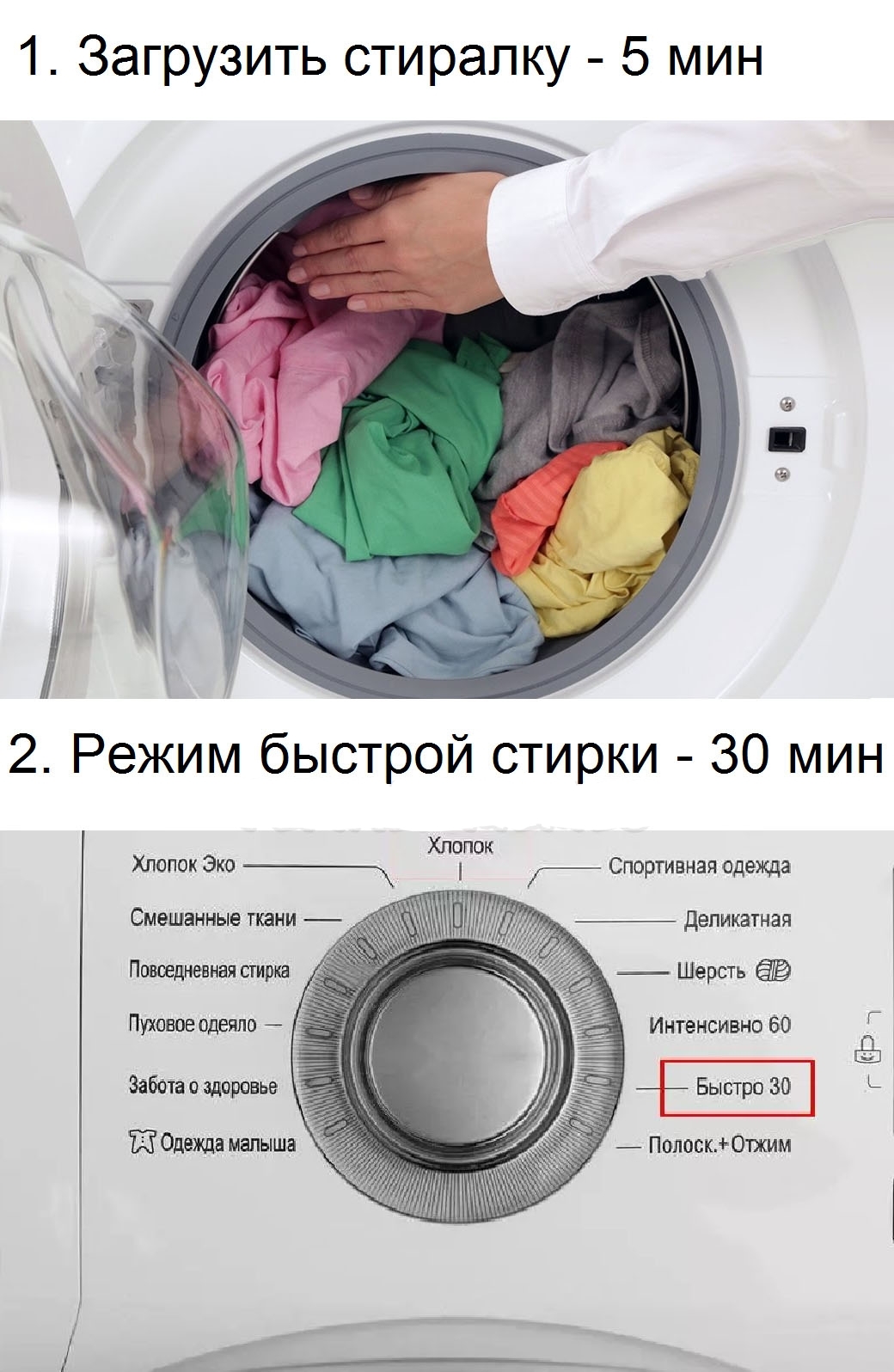Режим сушки в стиральной машине