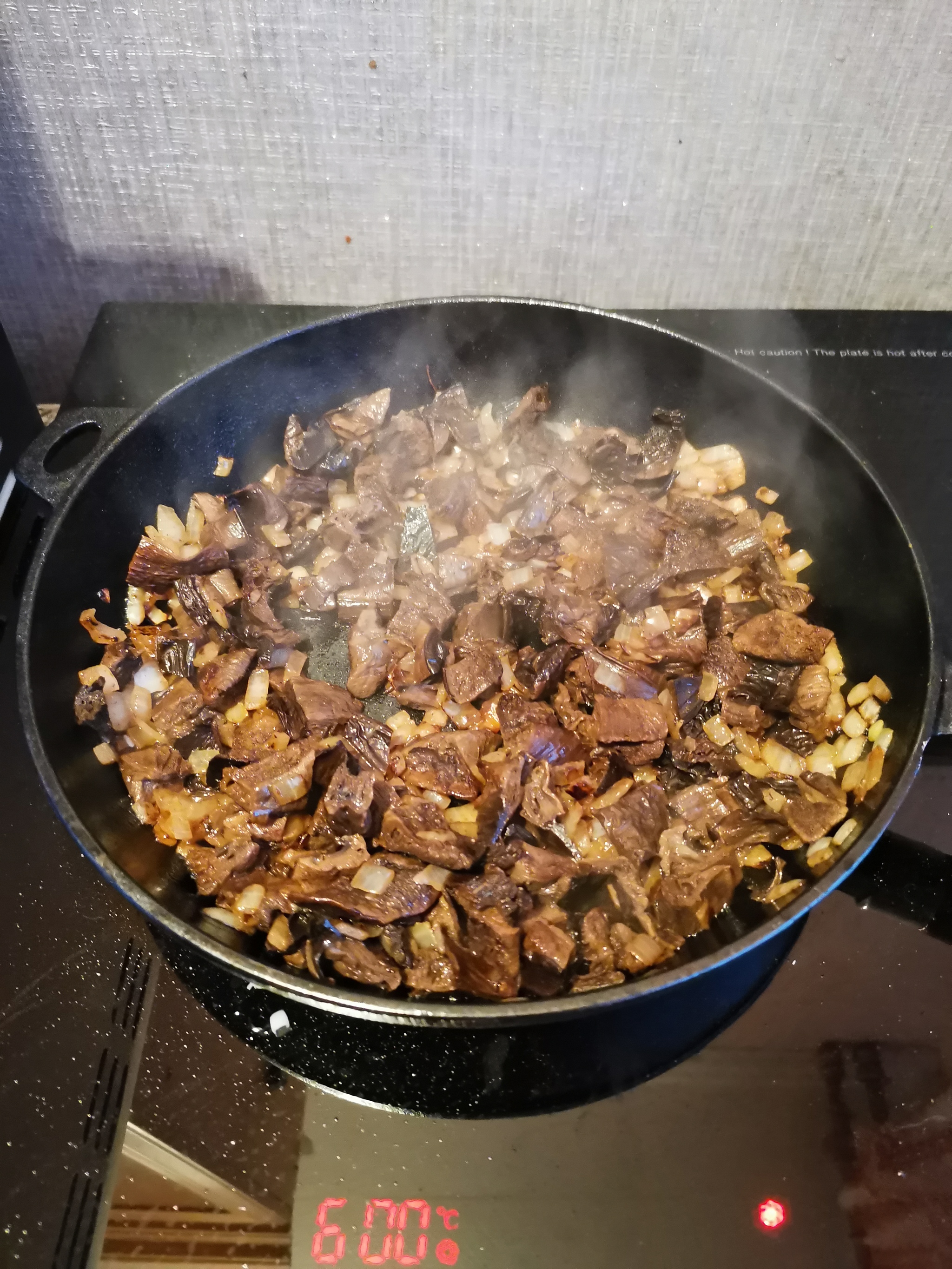 Buckwheat porridge with mushrooms - My, Cooking, Russian kitchen, Porridge, Buckwheat, Recipe, Longpost