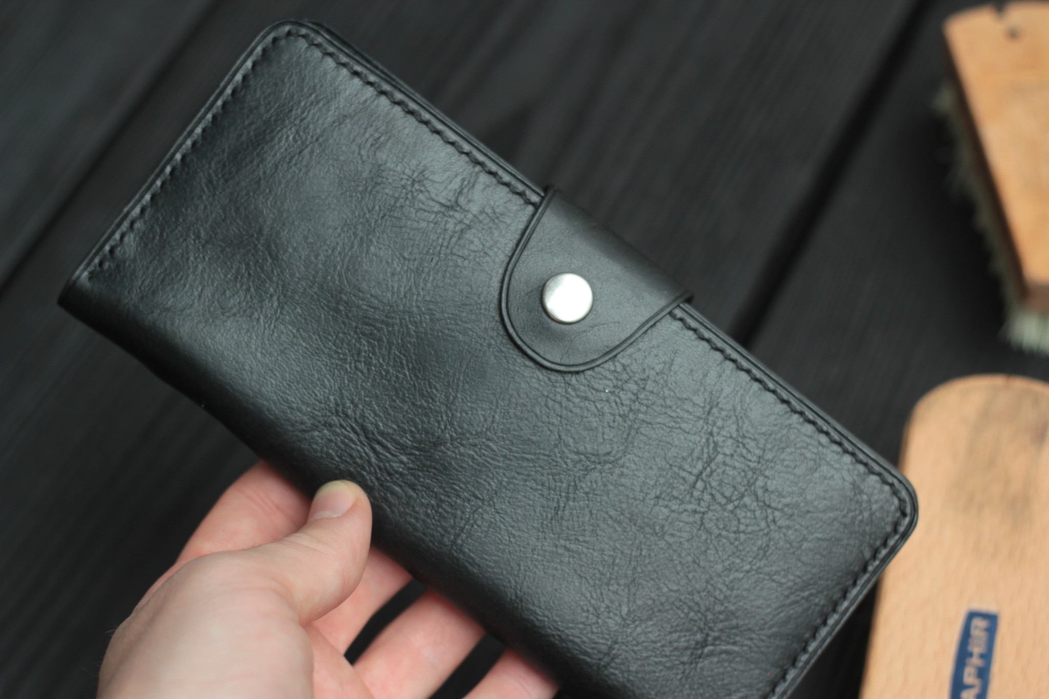 I also wanted to showcase my latest work. - My, Handmade, Accessories, Wallet, Leather wallet, Longpost