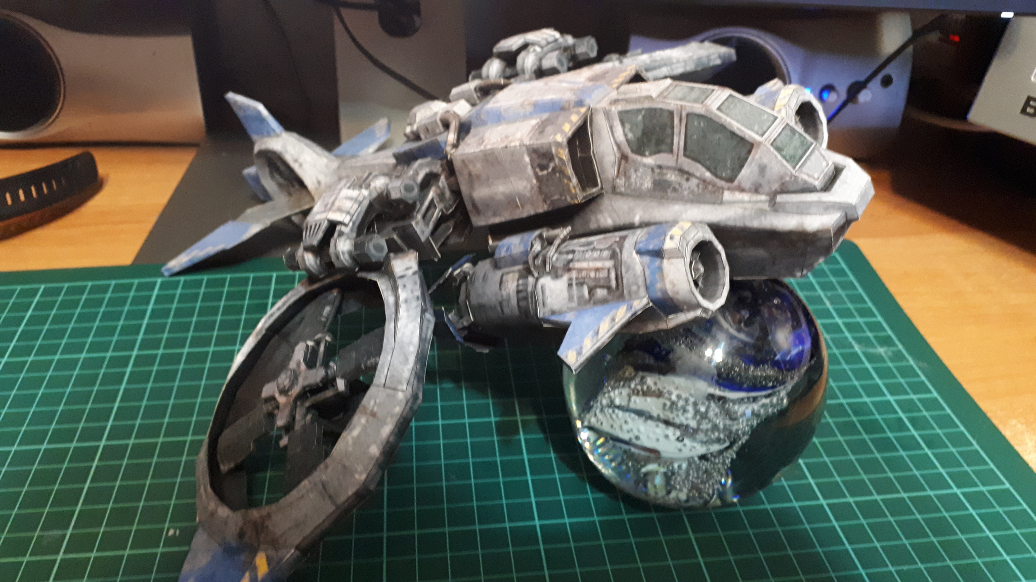 Started my Banshee - My, Papercraft, Pepakura, Starcraft, Hobby, Needlework without process, With your own hands, Paper modeling, Aviation, Longpost