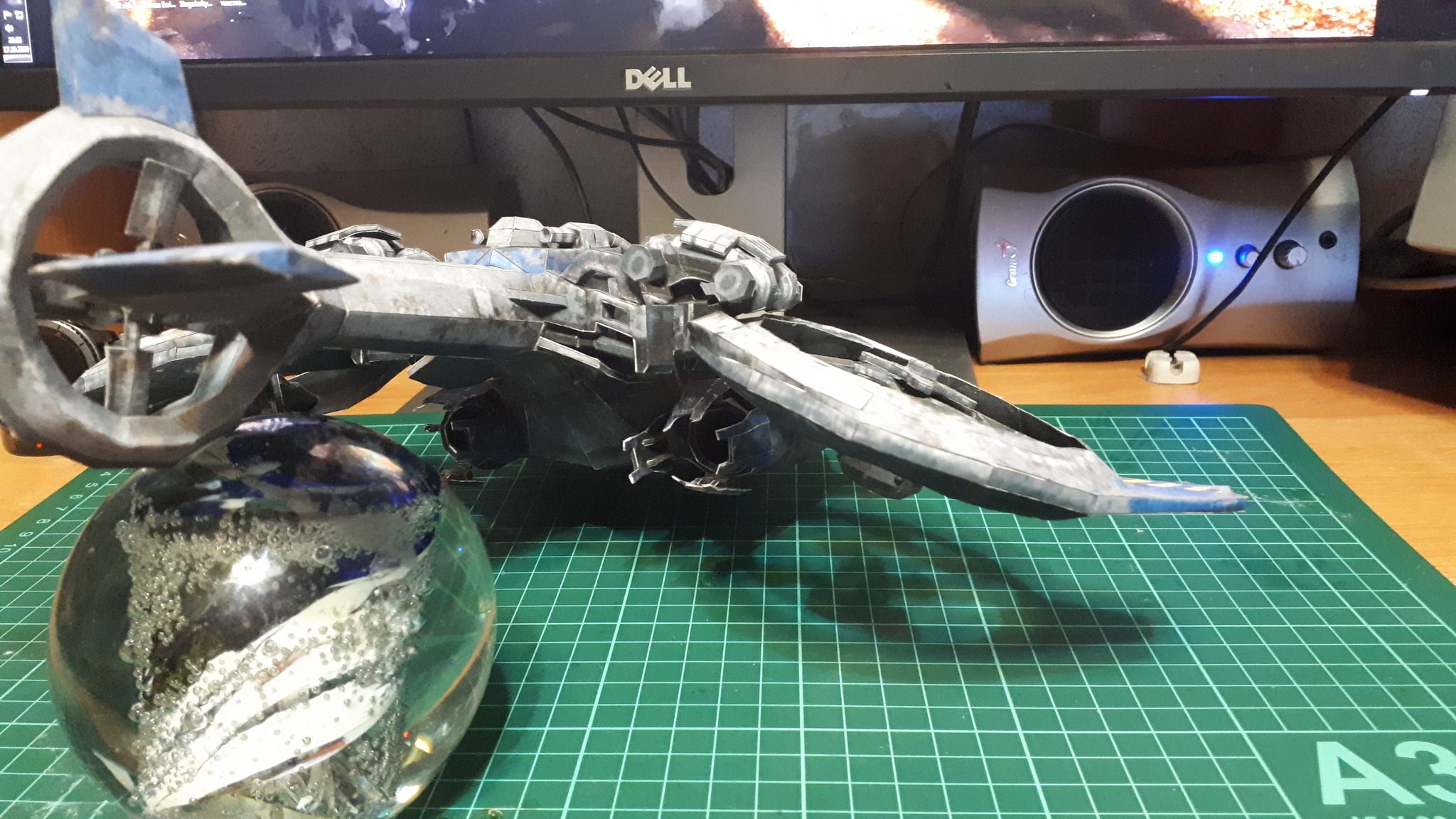 Started my Banshee - My, Papercraft, Pepakura, Starcraft, Hobby, Needlework without process, With your own hands, Paper modeling, Aviation, Longpost