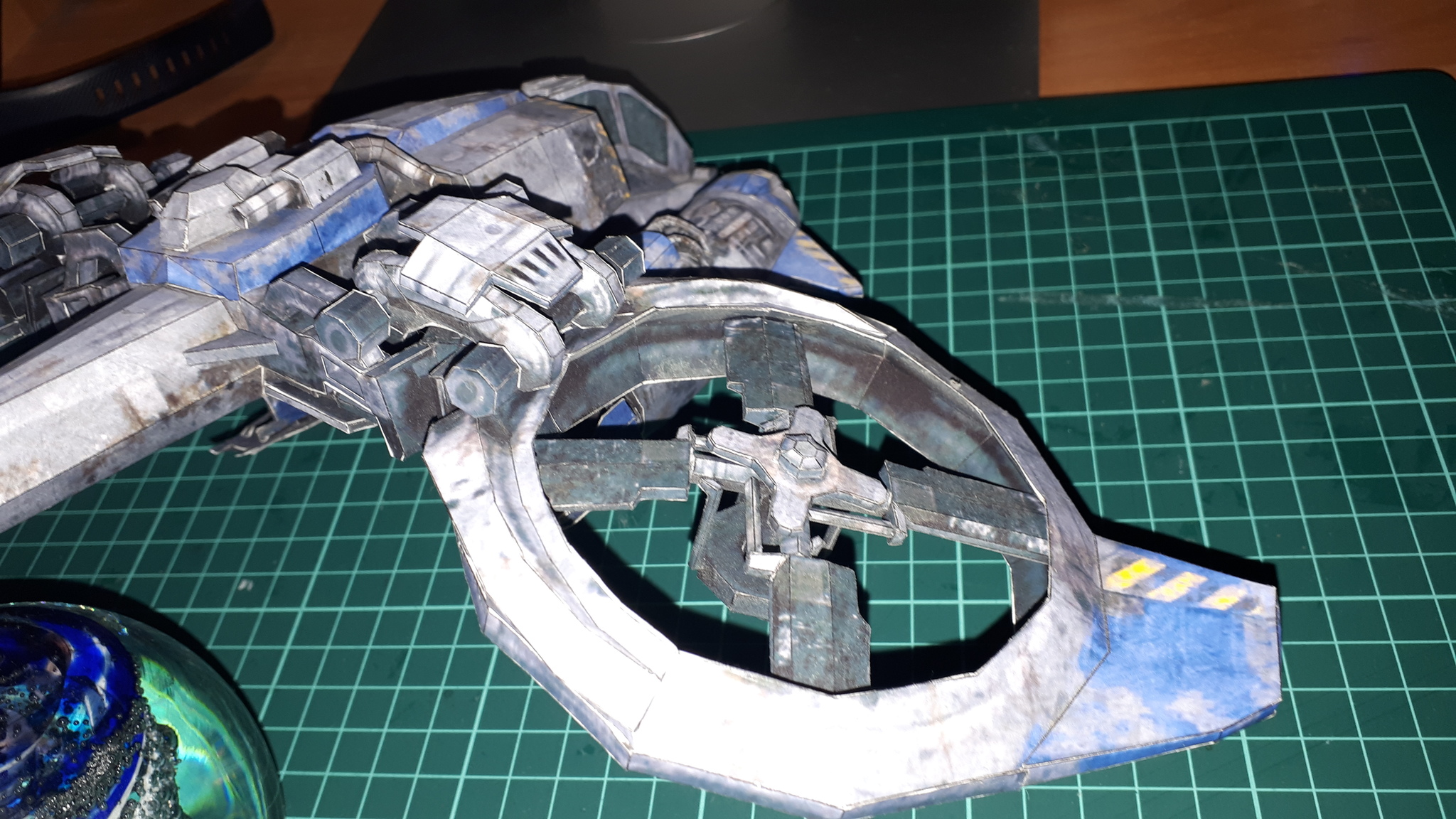 Started my Banshee - My, Papercraft, Pepakura, Starcraft, Hobby, Needlework without process, With your own hands, Paper modeling, Aviation, Longpost