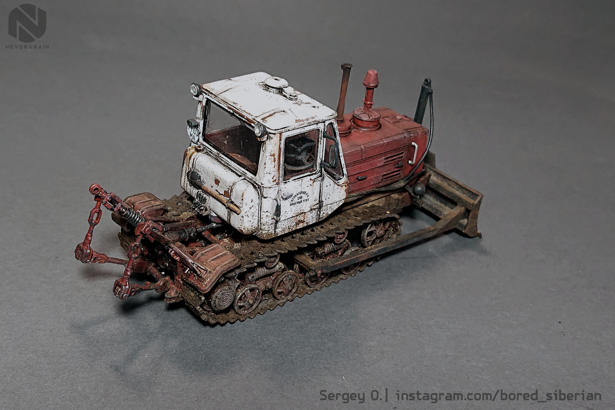 T-150D in 1:43 scale from The car in details - My, Longpost, Modeling, Stand modeling, Scale model, 1:43, Tractor