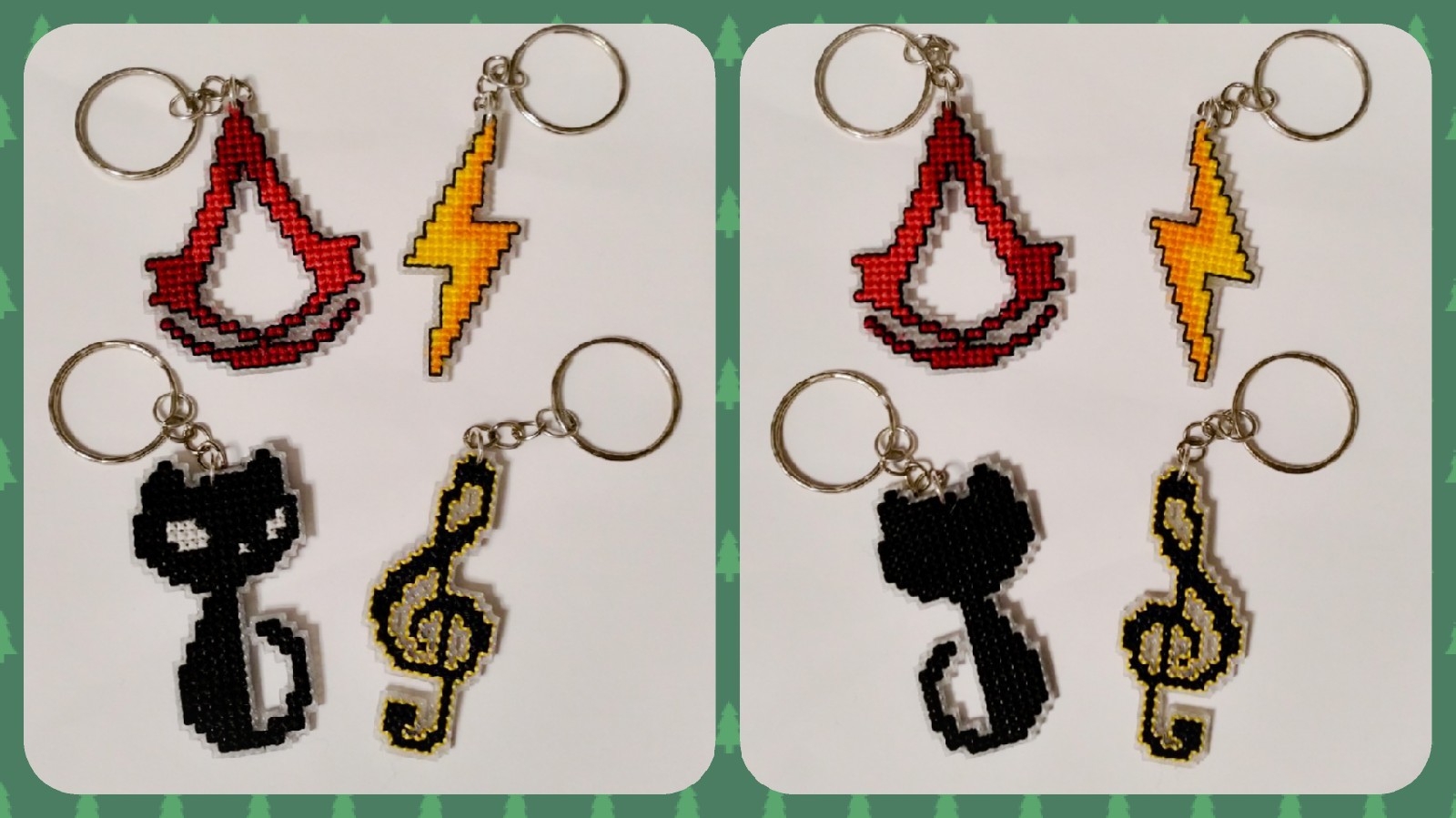 Embroidery Boiler and some key chains - My, Longpost, Needlework without process, Embroidery, Keychain, Author's work, Cross-stitch, Handmade, , Copyright, IrenHorrors