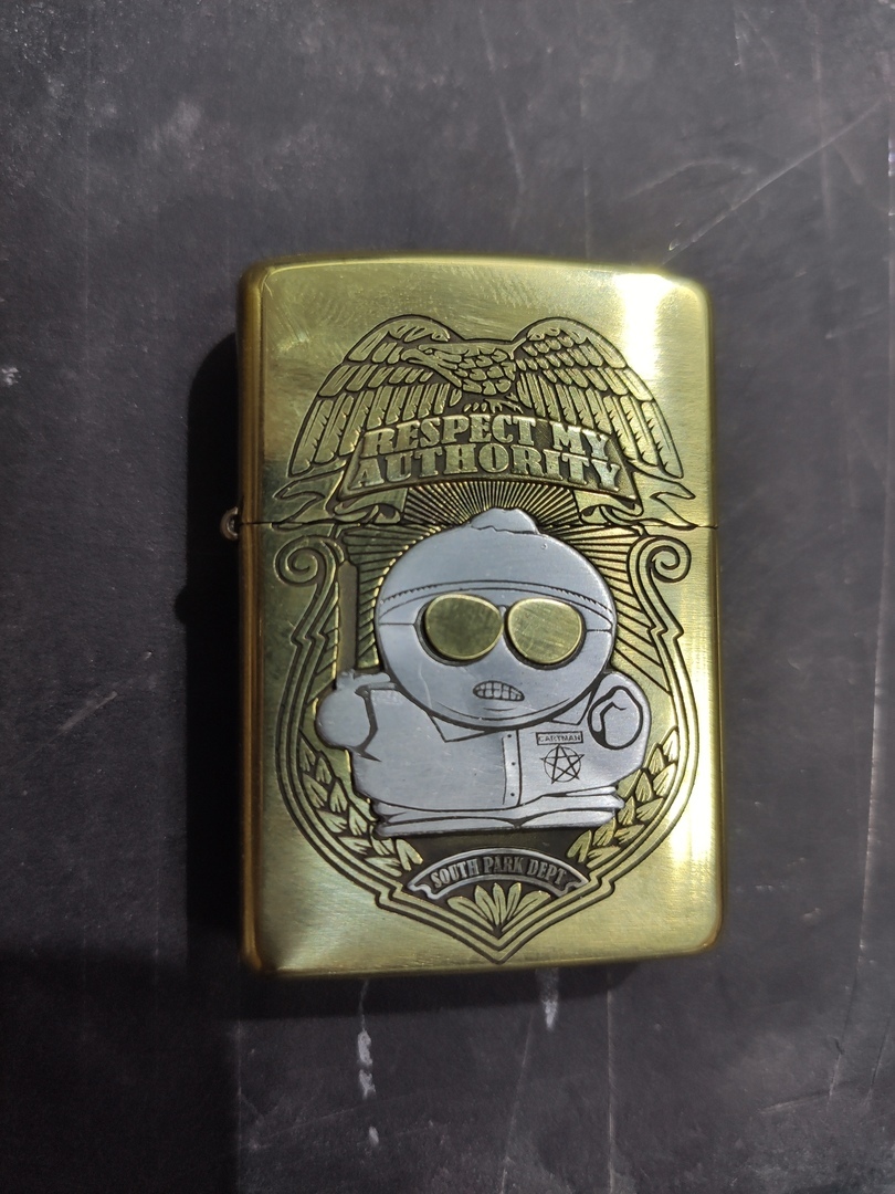 Уважай мой авторитет! - Моё, Zippo, Гравировка, Лазерная гравировка, South Park, Эрик Картман, Длиннопост